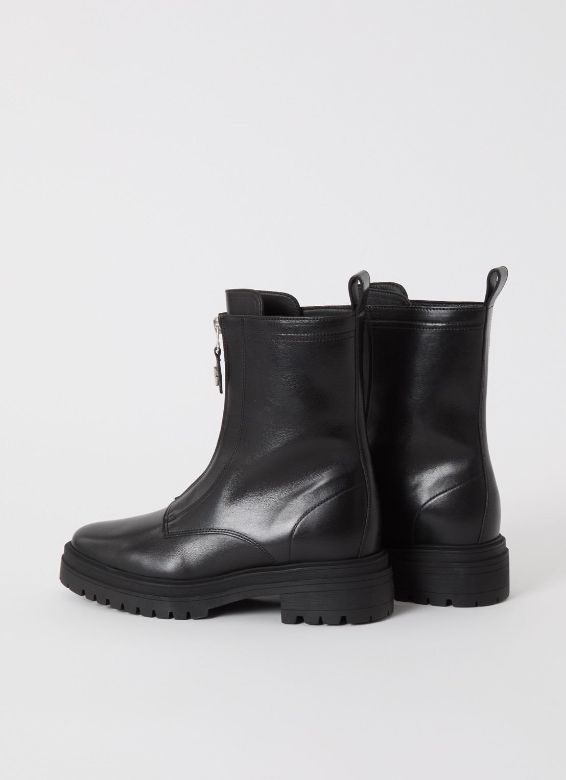 ba&sh Carl biker boot van leer - achterkant 7 zwart
