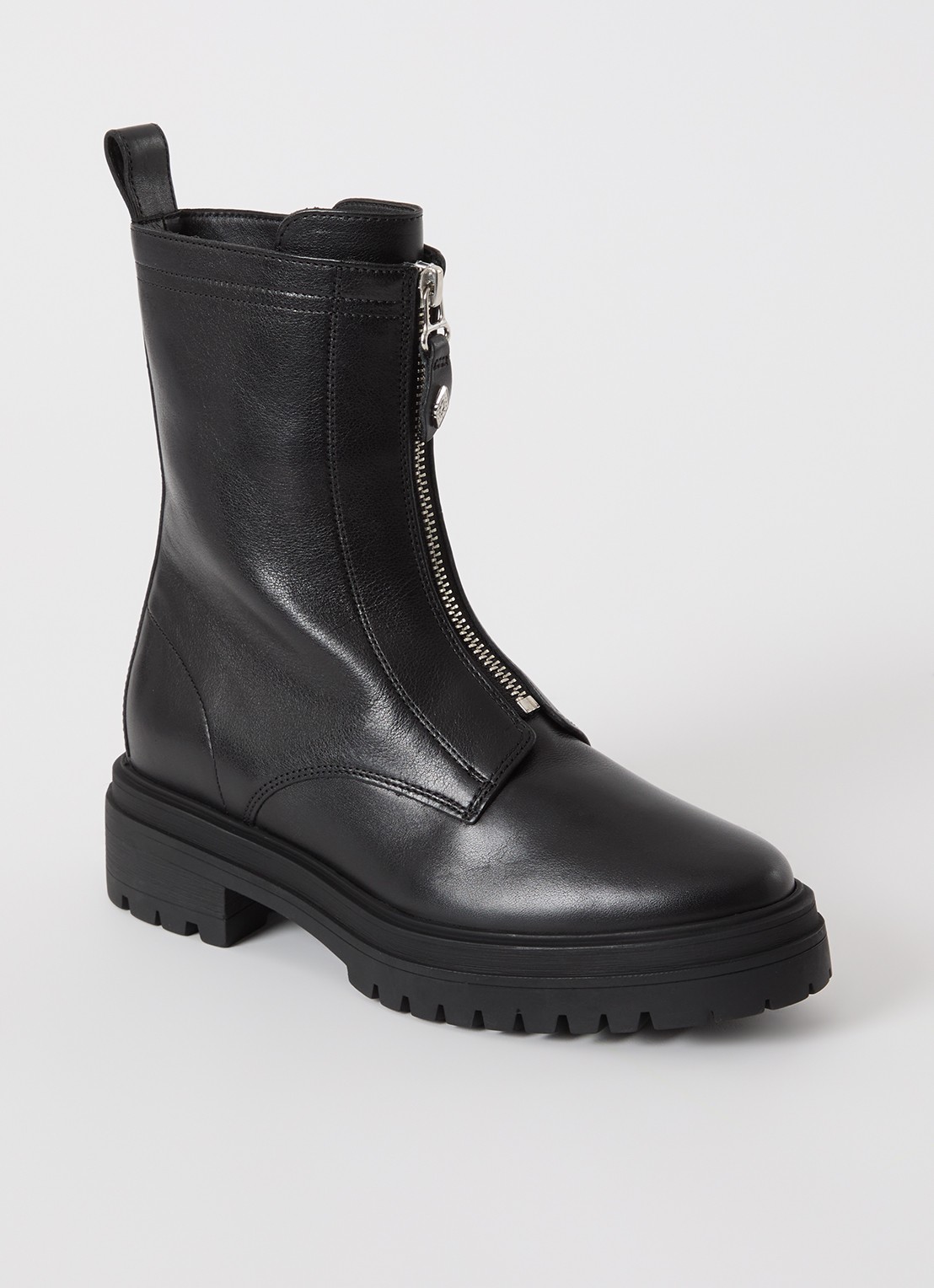 ba&sh Carl biker boot van leer - voorkant 5 zwart
