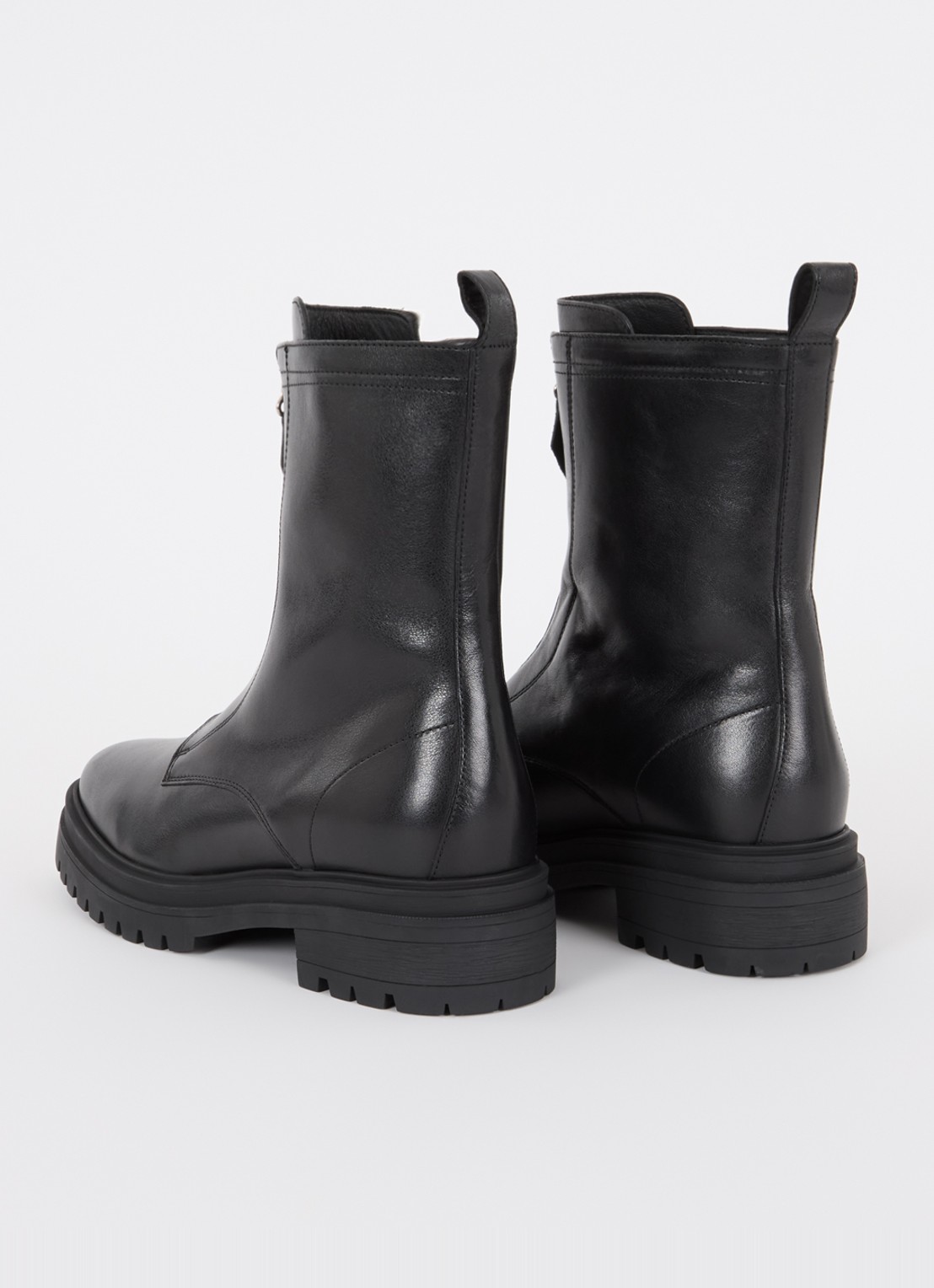 ba&sh Carl biker boot van leer - achterkant 8 zwart