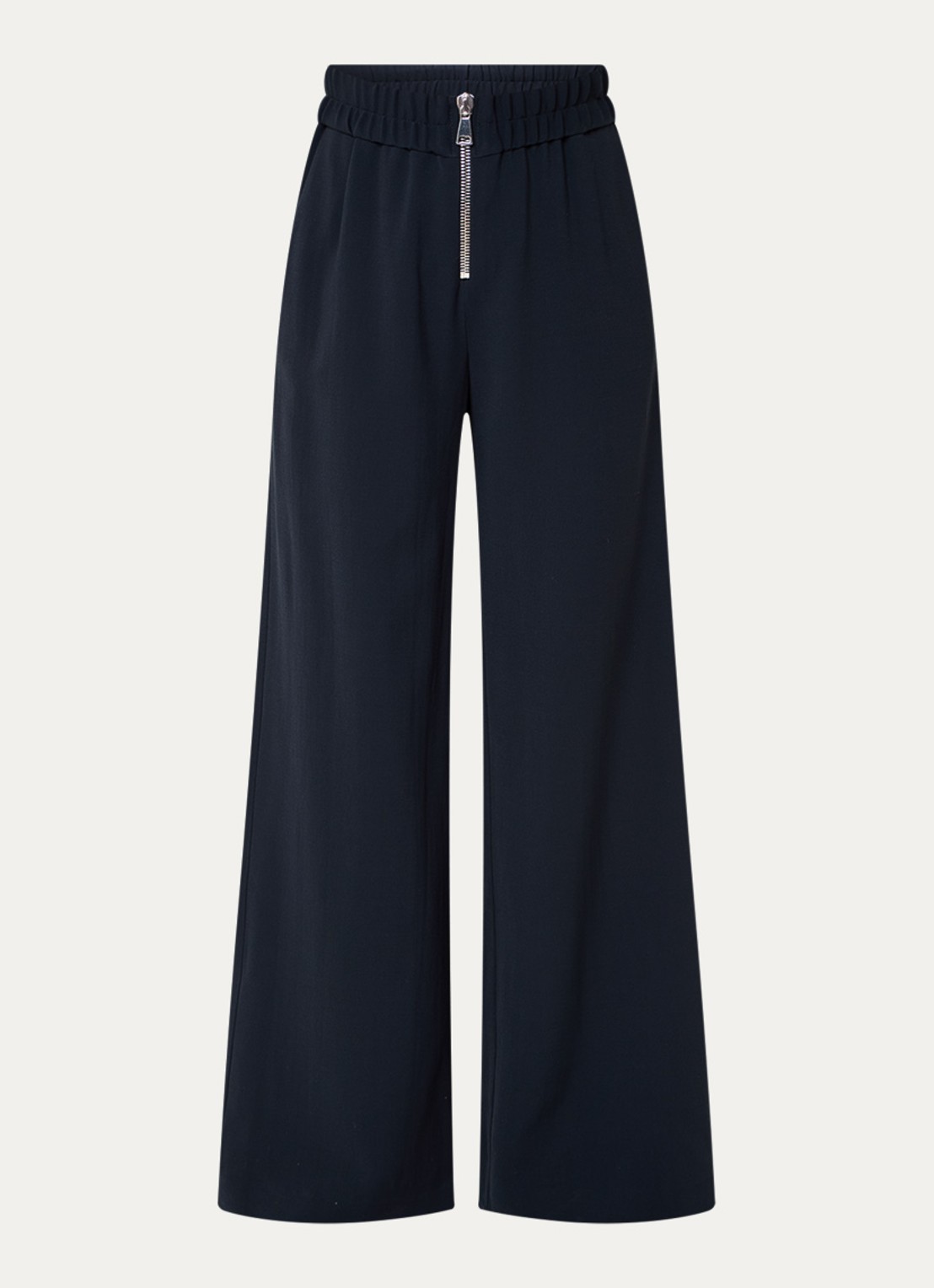 ba&sh Carlos high waist wide fit broek met steekzakken - voorkant 3 zwart