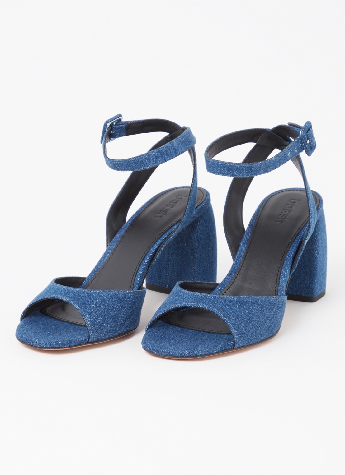 ba&sh Cassie sandalette van denim - detail 2 indigo