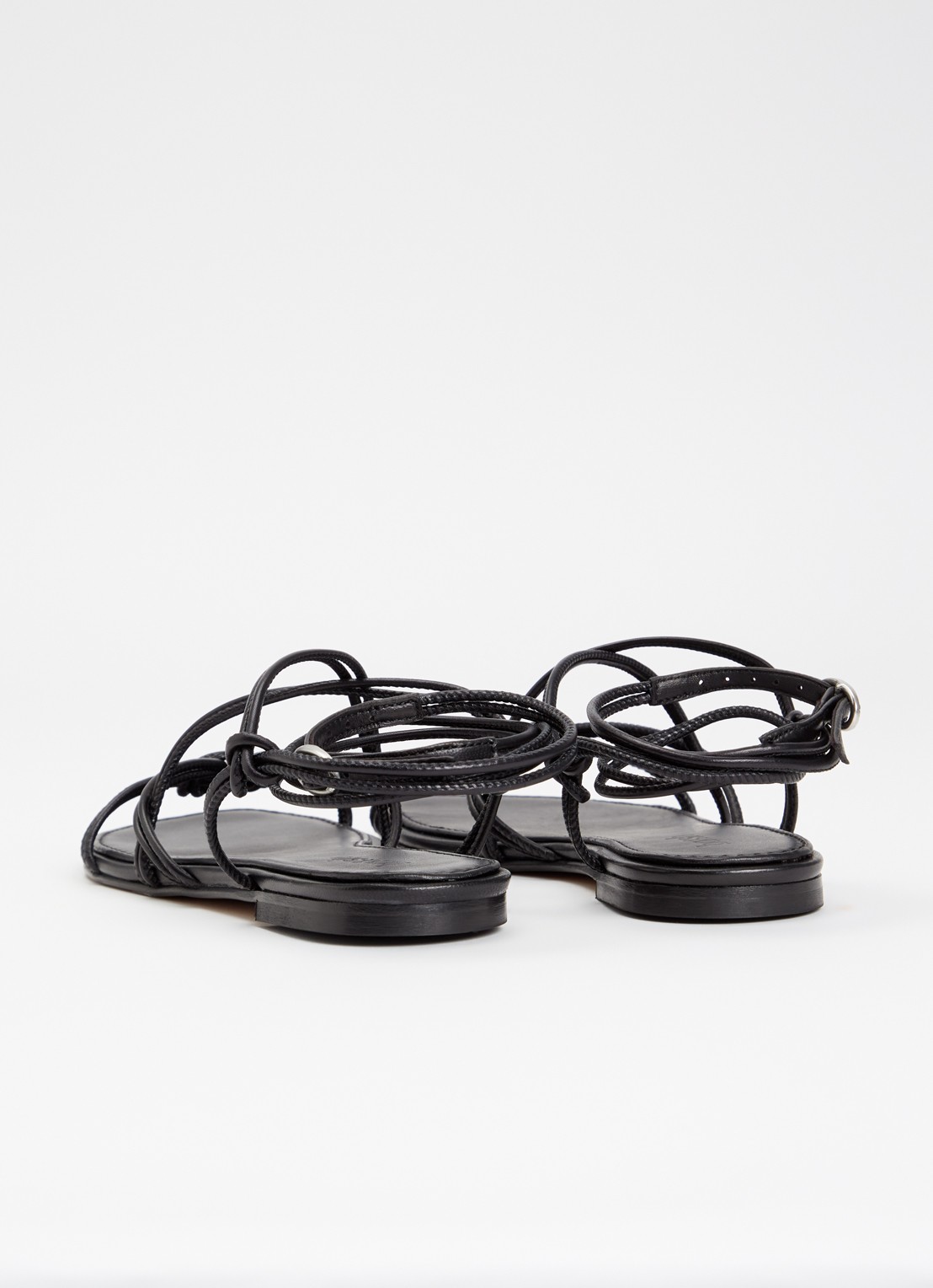 ba&sh Cegane sandaal van leer met metallic finish - achterkant 3 zwart