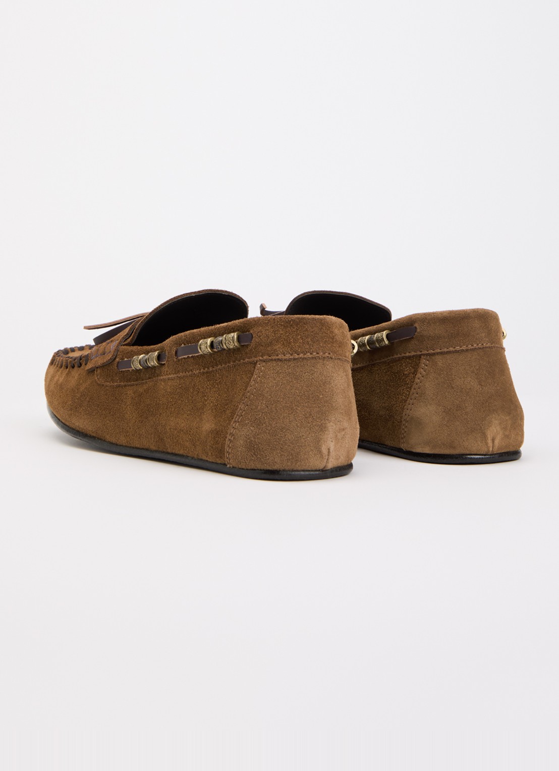 ba&sh Celodie mocassin van suède - achterkant 5 bruin