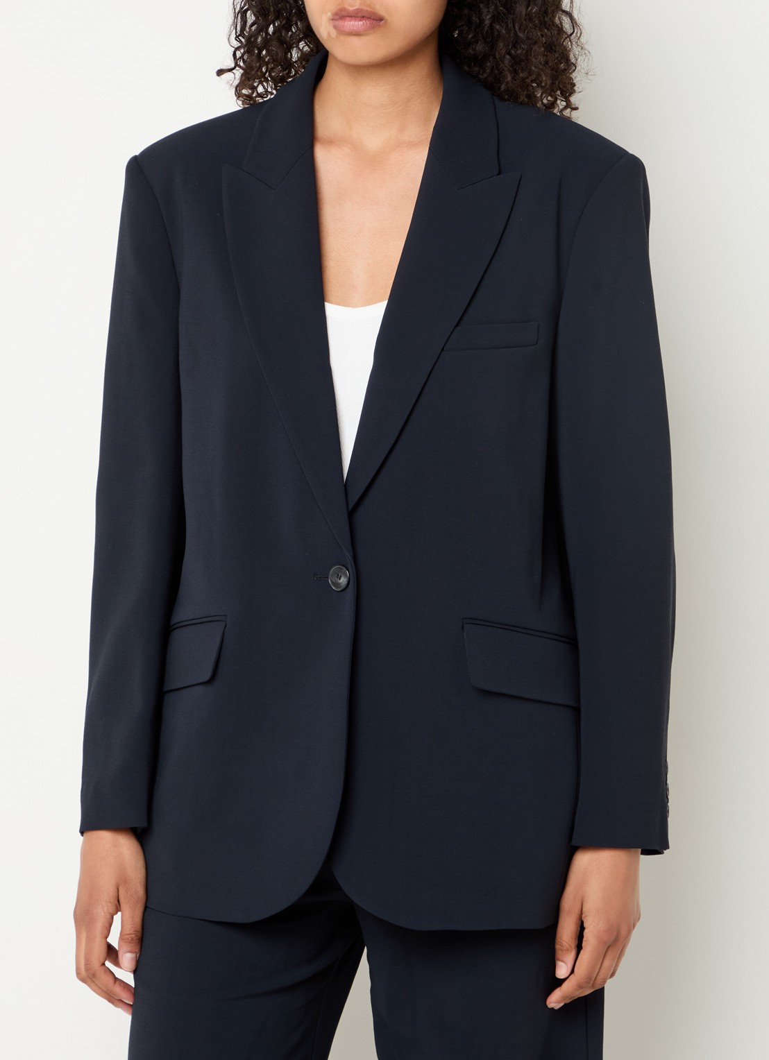 ba&sh Cetty blazer met klepzakken - detail 4 donkerblauw