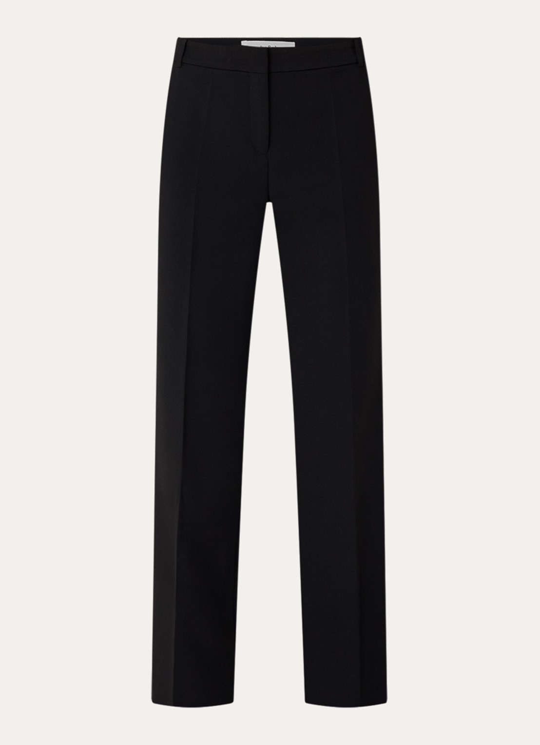 ba&sh Chaza mid waist straight fit pantalon met steekzakken - voorkant 2 zwart