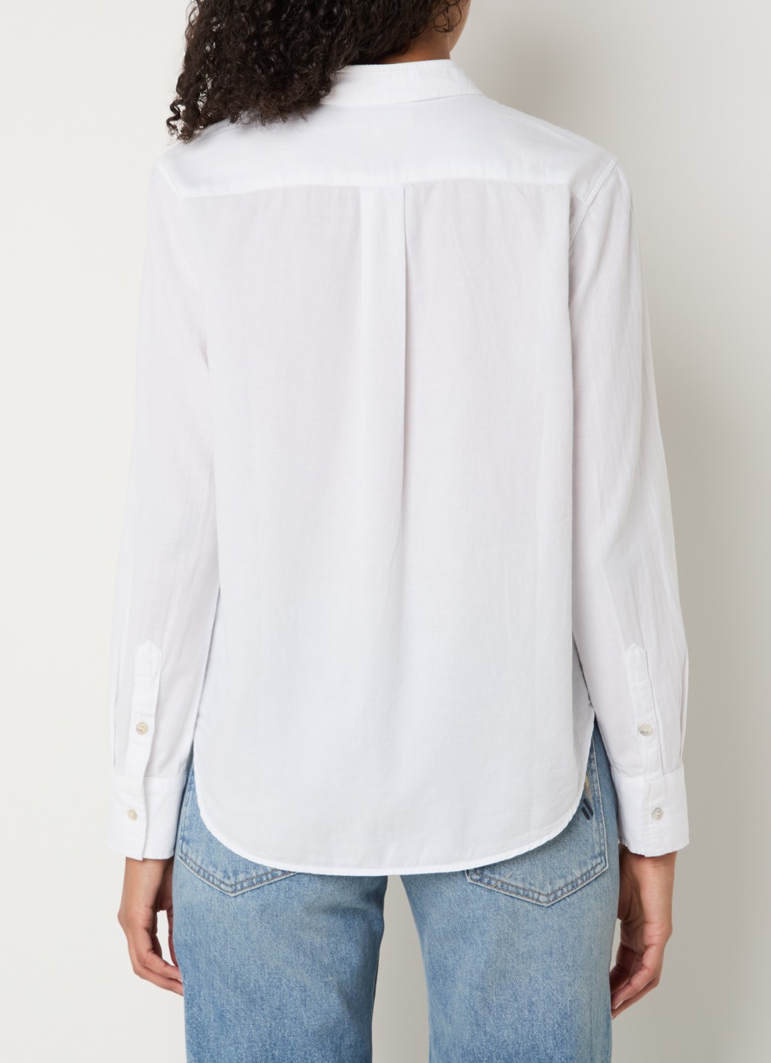 ba&sh Chiren blouse met kraag - achterkant 4 wit