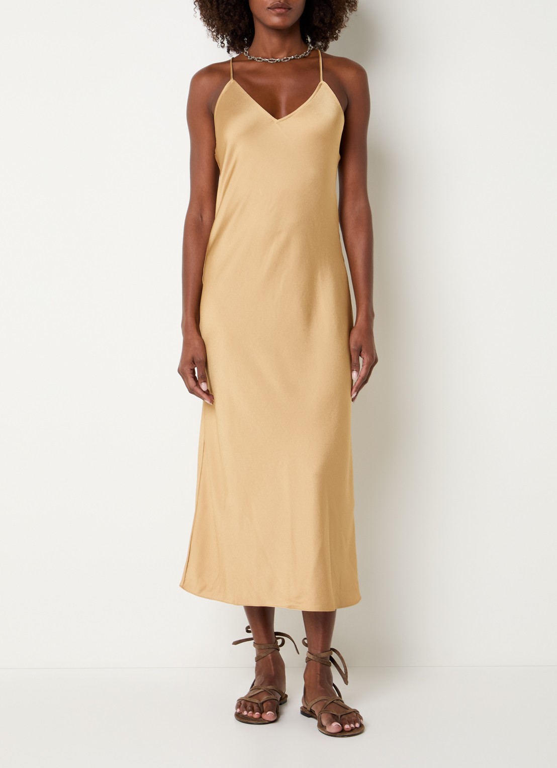 ba&sh Ciana midi jurk met cut-out detail - detail 3 camel