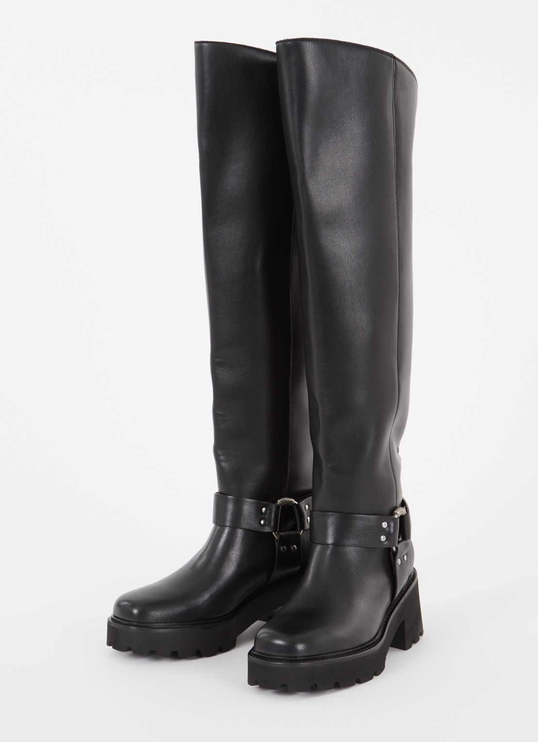 ba&sh Ciker overknee laars met gespdetail - detail 3 zwart