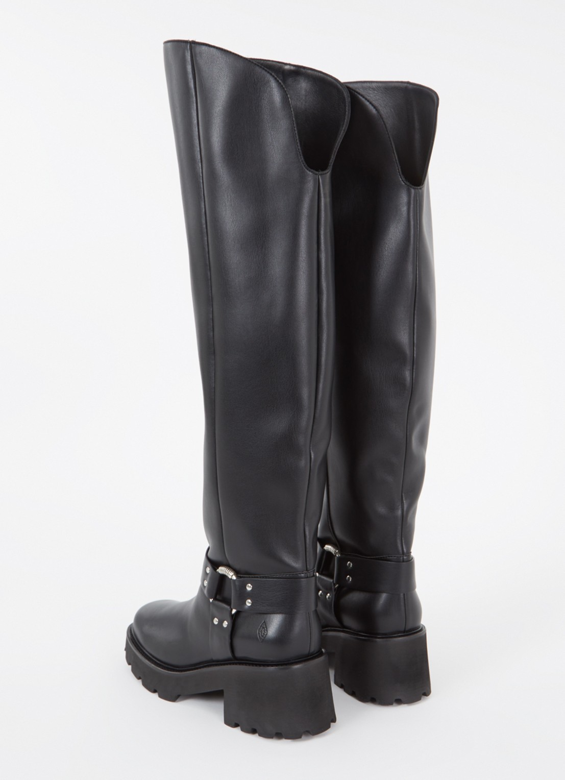 ba&sh Ciker overknee laars met gespdetail - achterkant 2 zwart