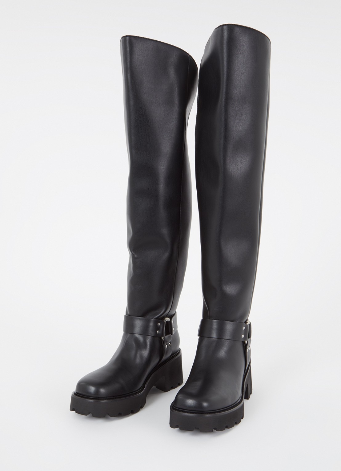 ba&sh Ciker overknee laars met gespdetail - detail 5 zwart