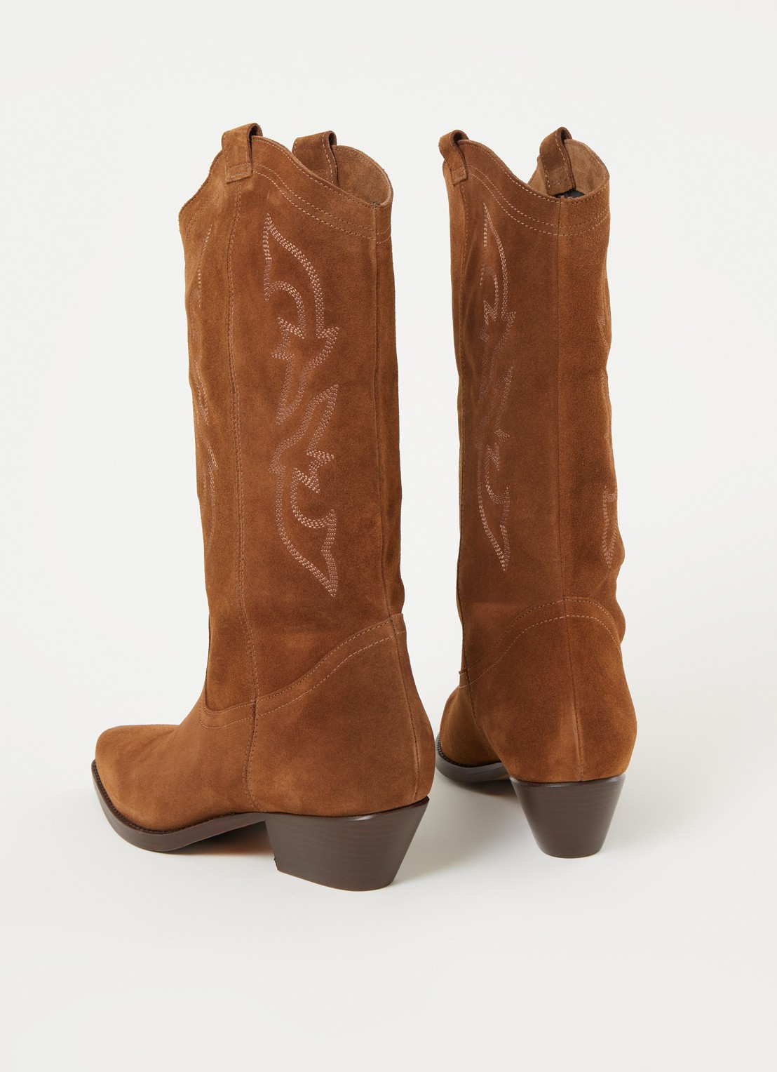 Ba&sh Claurys cowboylaars van suède - detail 3 cognac