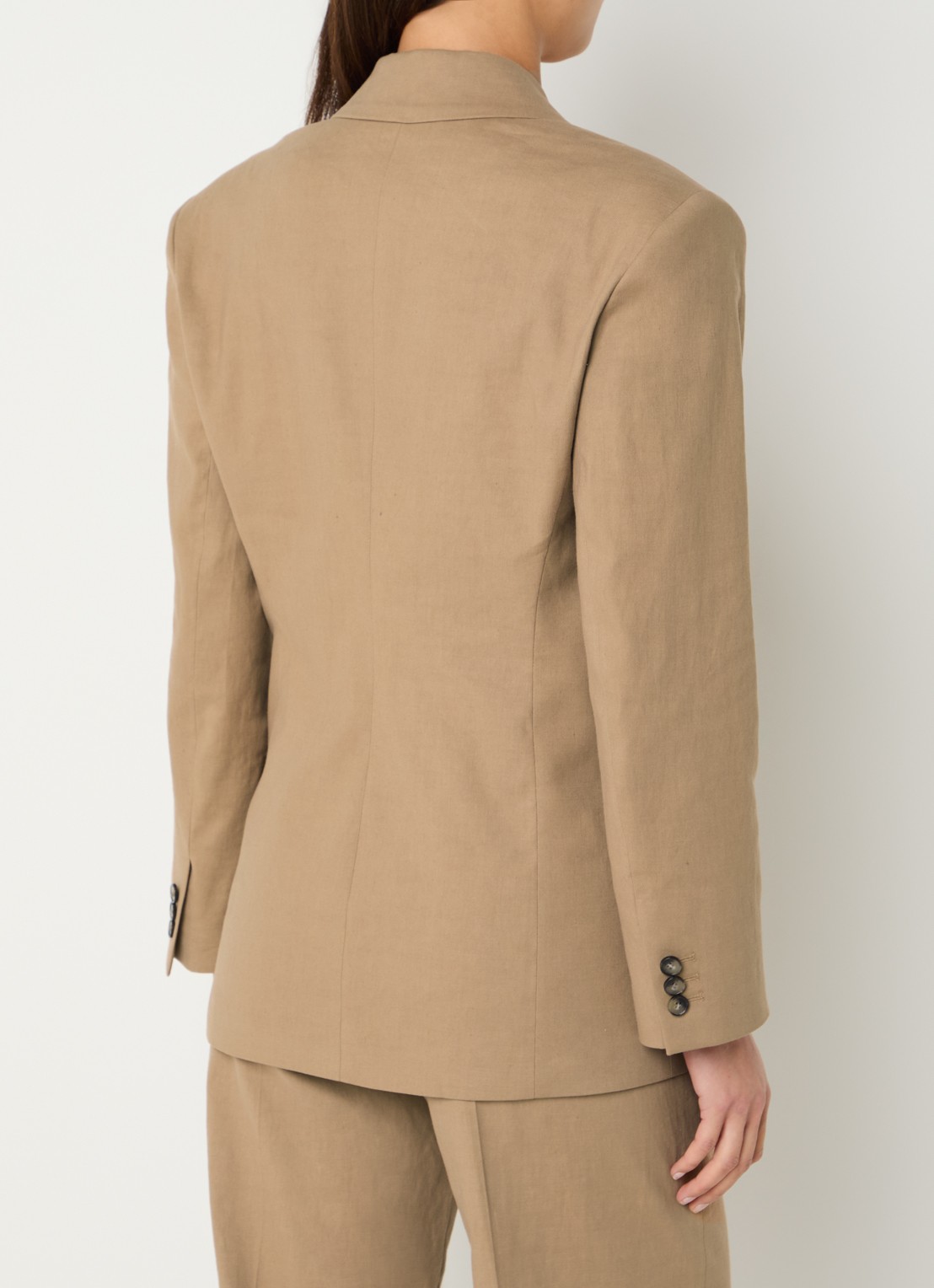 ba&sh Clay getailleerde blazer met klepzakken - achterkant 4 camel