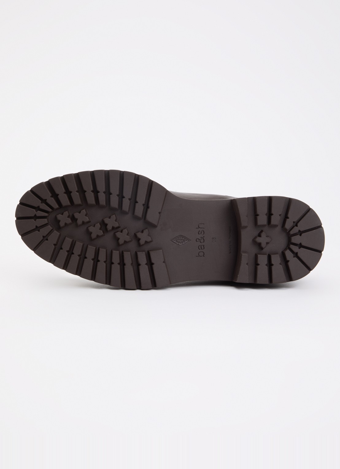 ba&sh Coda chelsea boot van leer - detail 4 donkerbruin