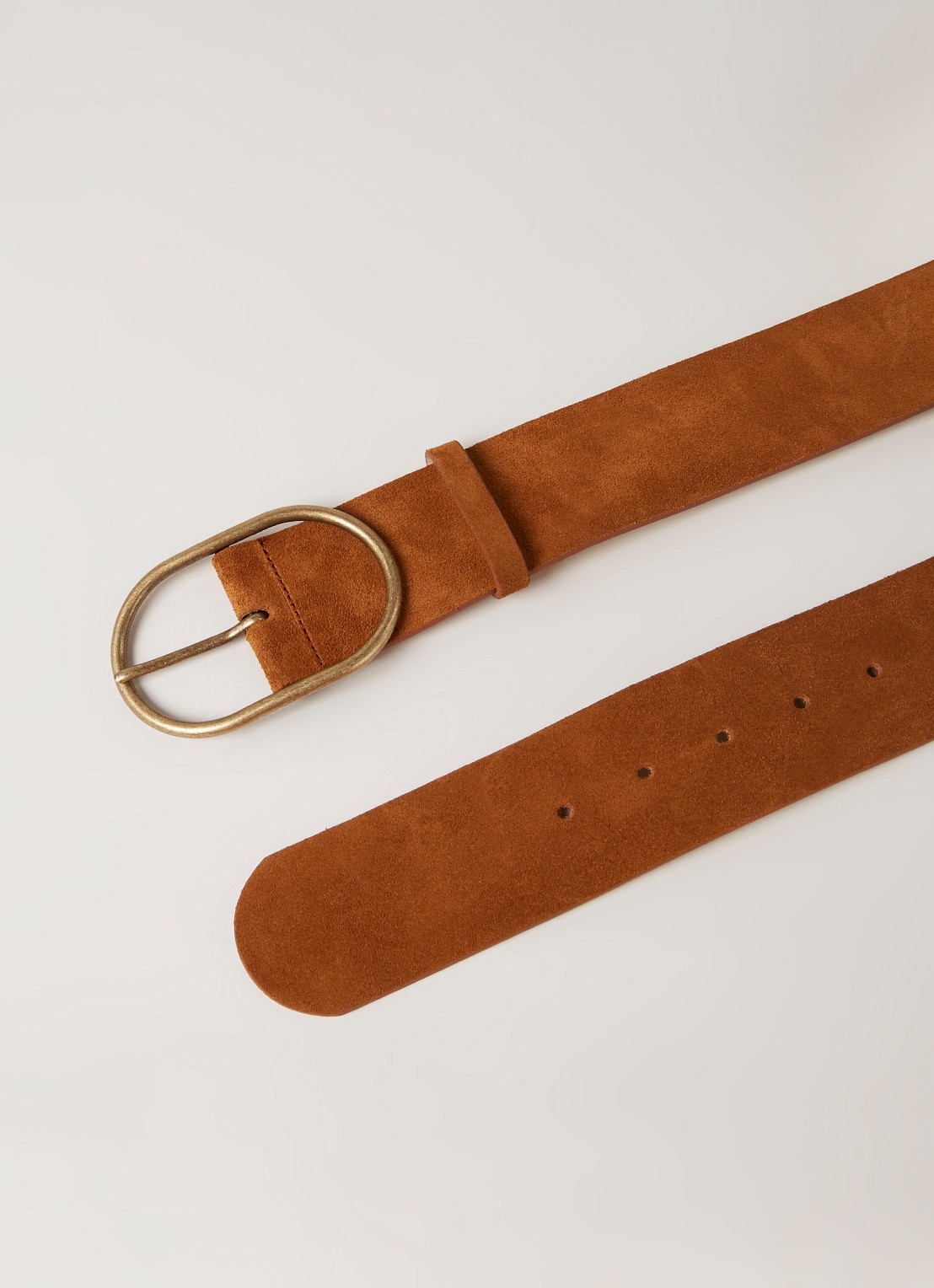Ba&sh Cole riem van suède - detail 3 bruin