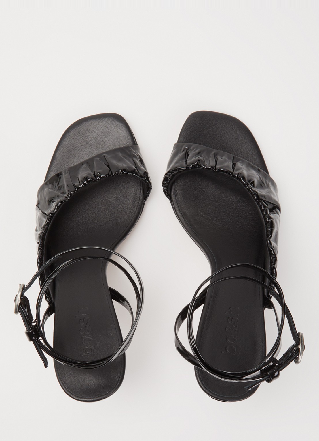ba&sh Colette sandalette van lamsleer - detail 2 zwart