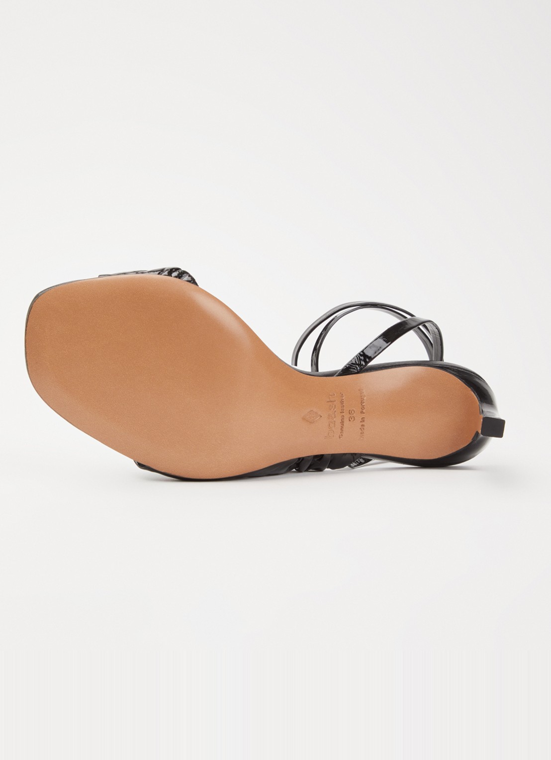 ba&sh Colette sandalette van lamsleer - detail 3 zwart