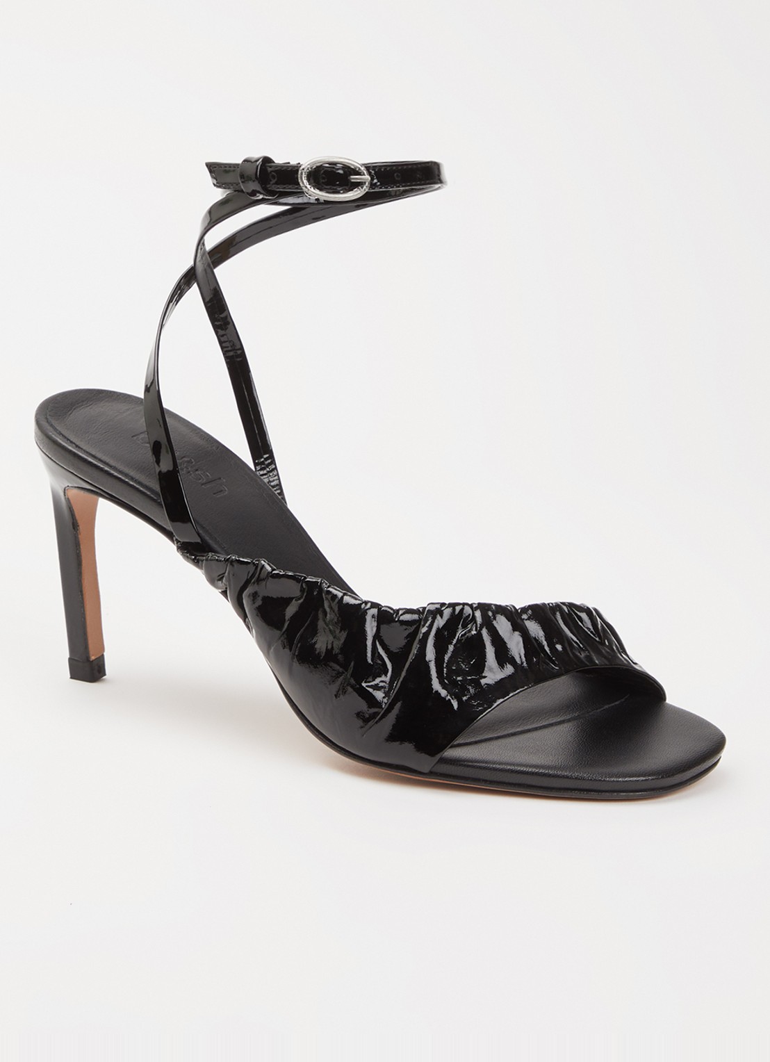 ba&sh Colette sandalette van lamsleer - voorkant 5 zwart