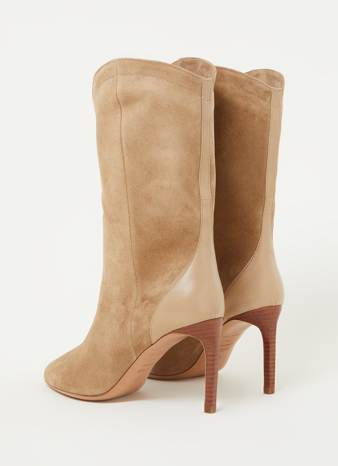 Ba&sh Copellia laars van suède - detail 3 beige