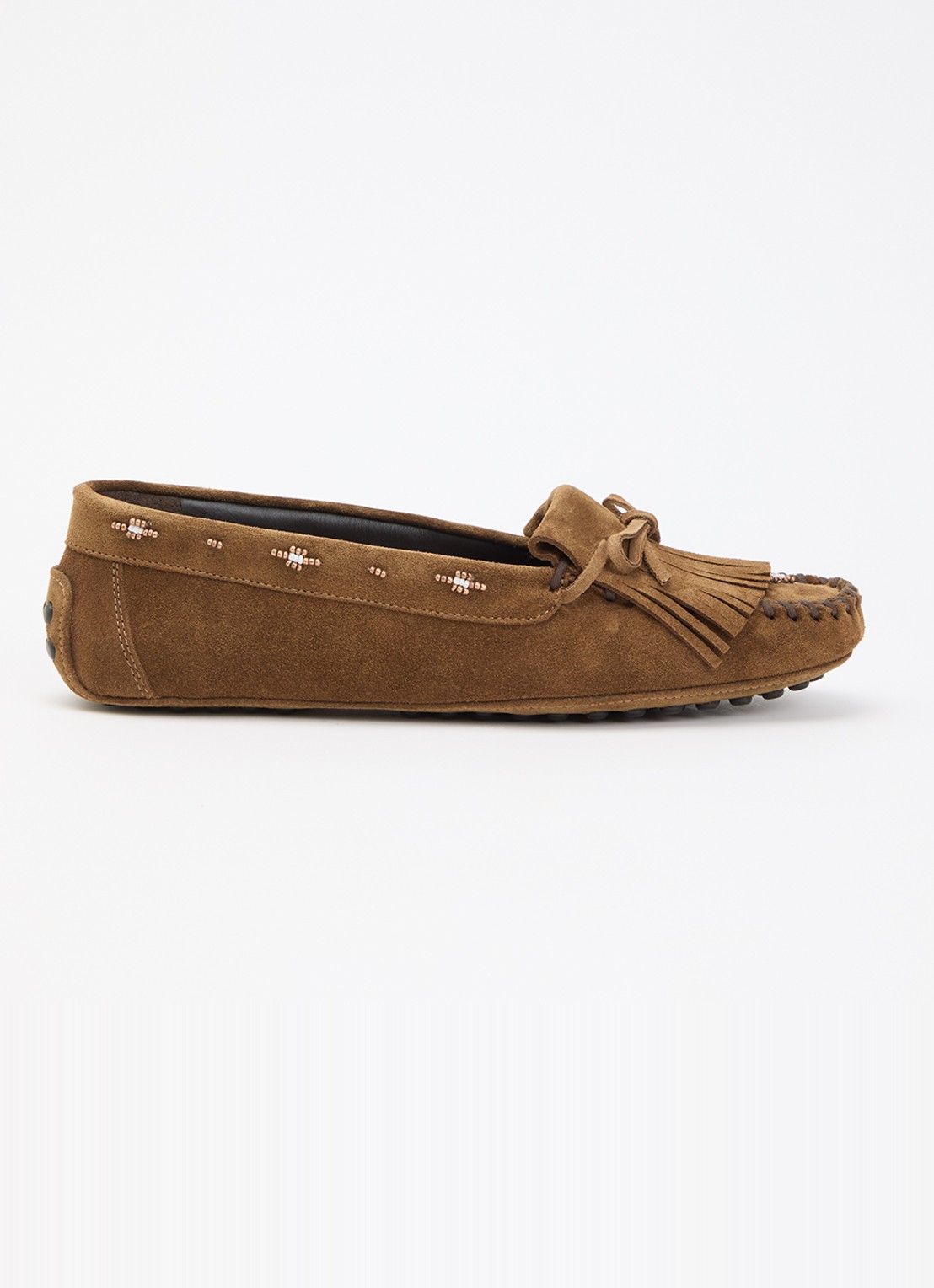 ba&sh Corto mocassin van suède - voorkant 5 bruin