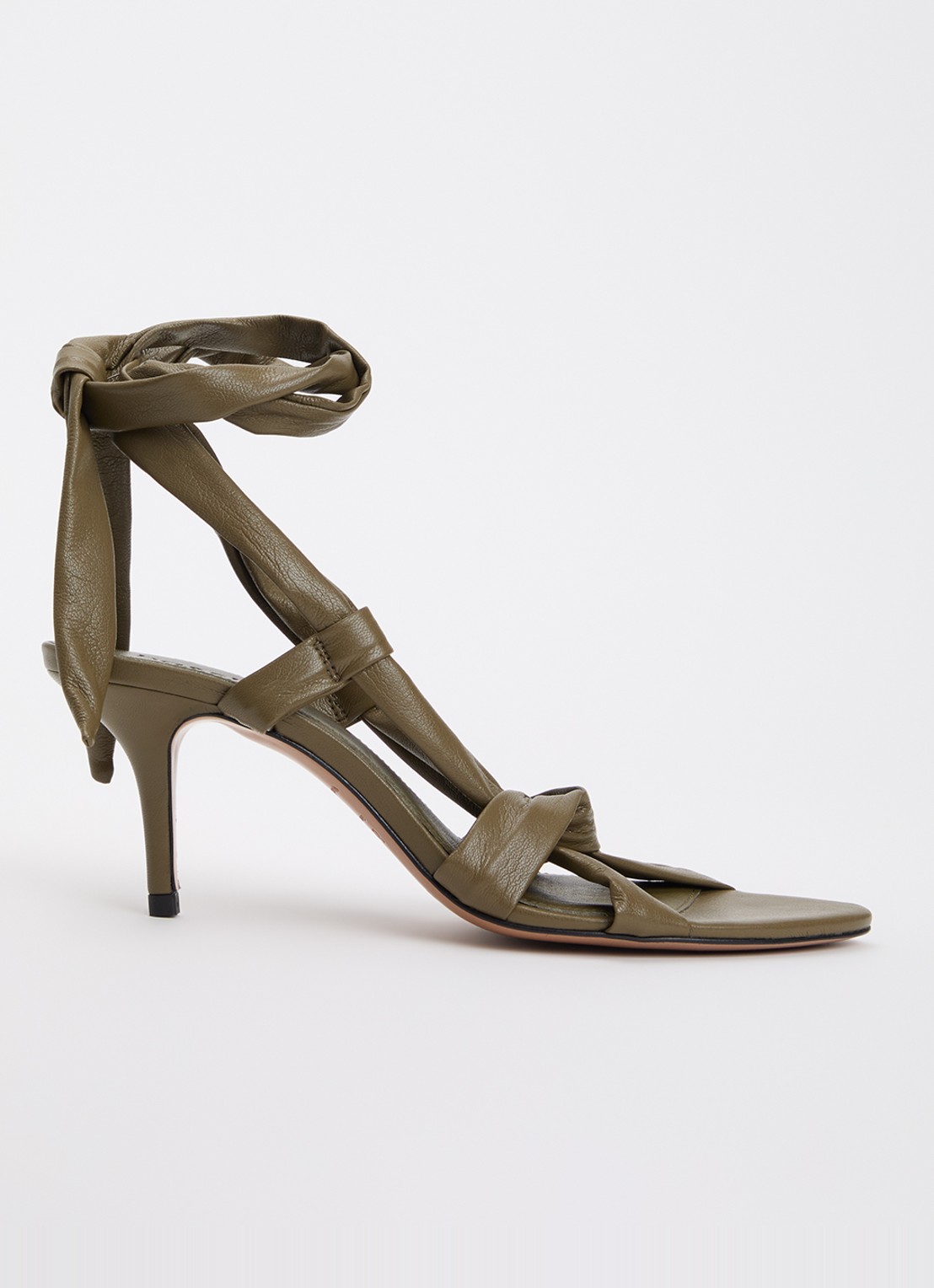 ba&sh Covilla sandalette - voorkant mosgroen