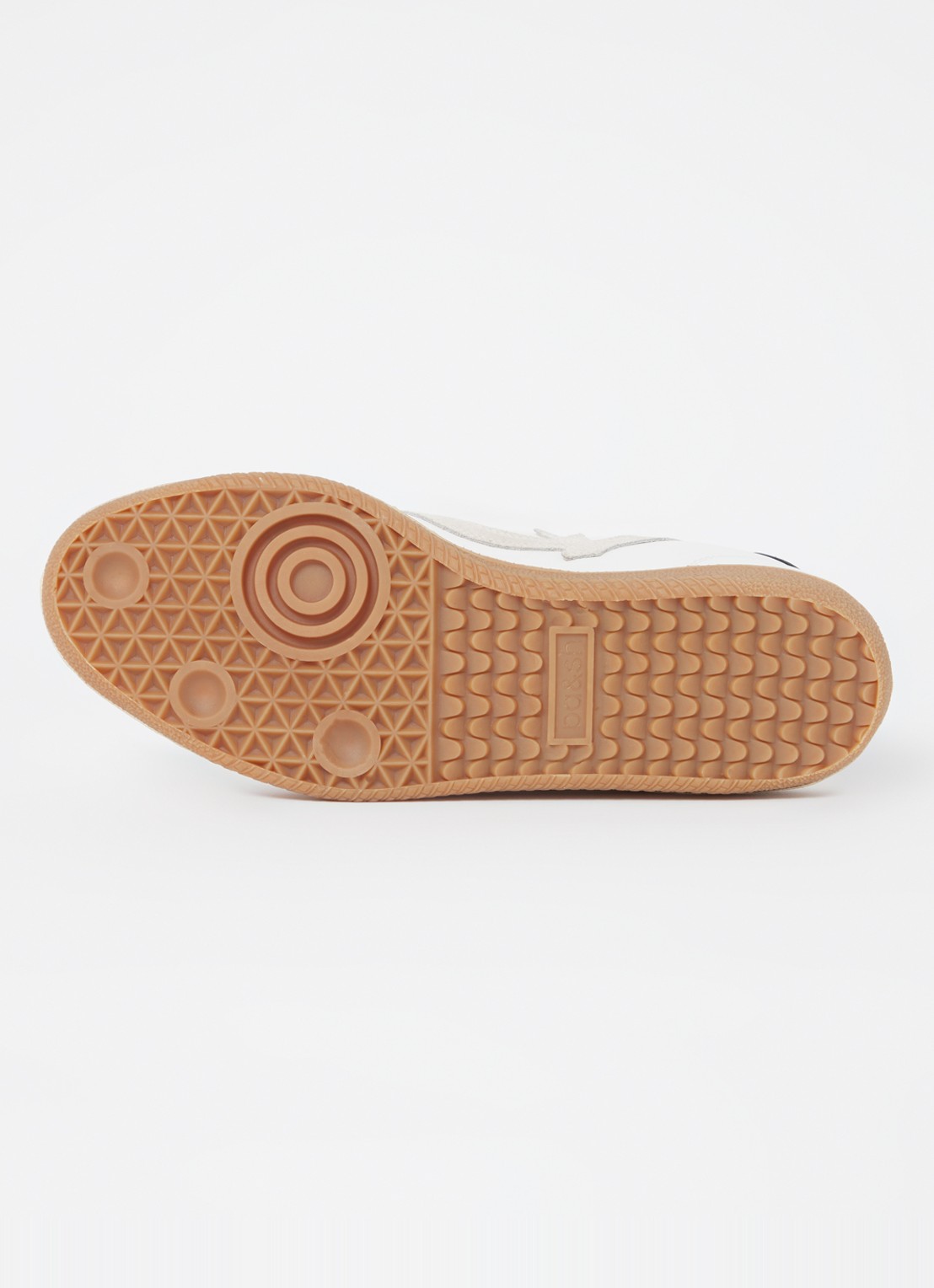 ba&sh Crew sneaker van leer met suède details - detail 4 gebroken wit
