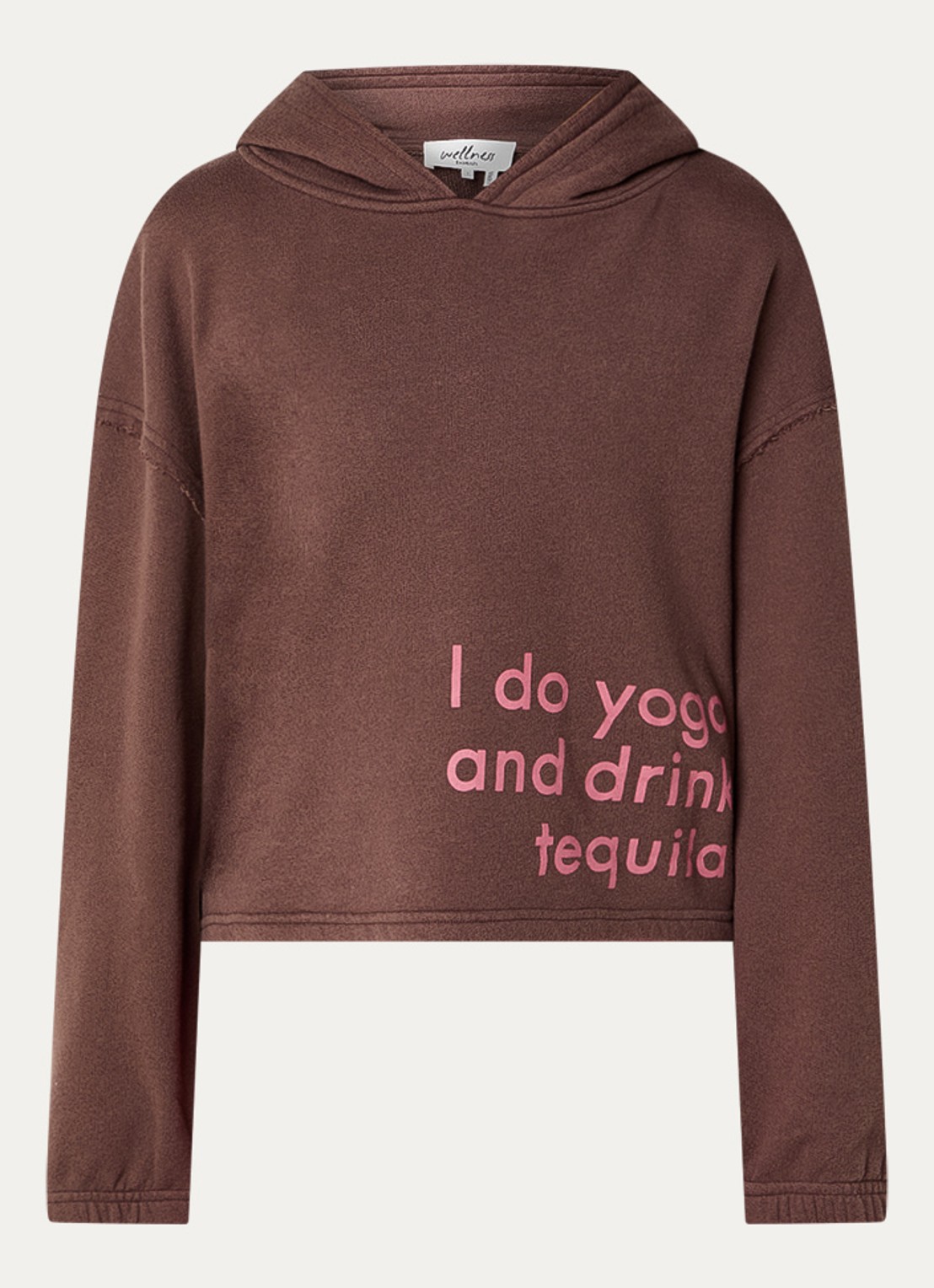 ba&sh Cropped hoodie met print - voorkant 3 bruin