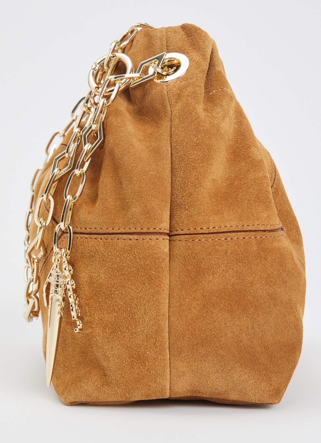 ba&sh Crossbodytas van suède - detail 3 camel