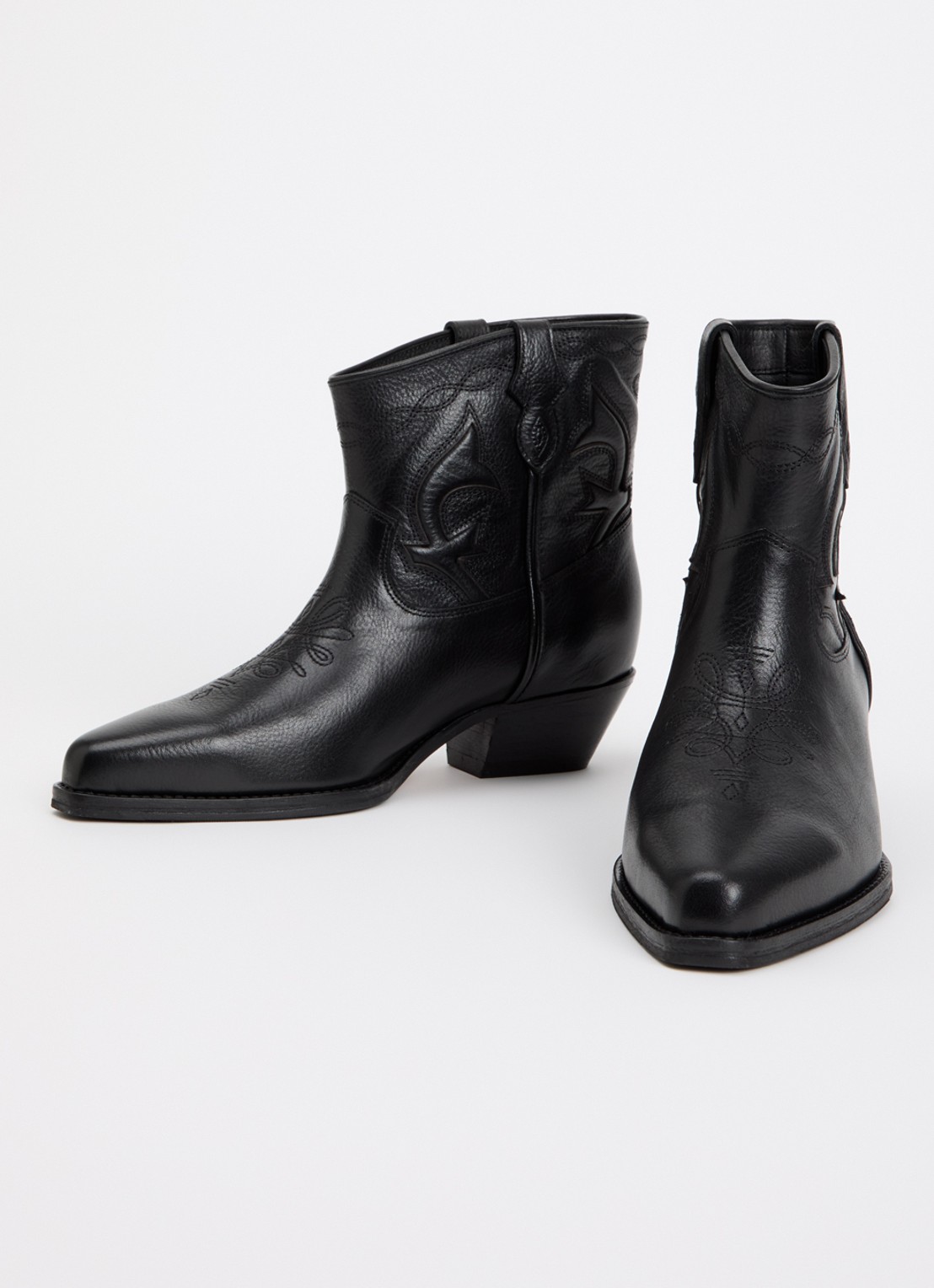 ba&sh Curtis cowboylaars met borduring - detail 3 zwart
