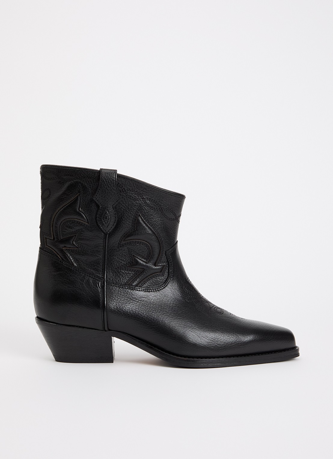 ba&sh Curtis cowboylaars met borduring - voorkant 2 zwart