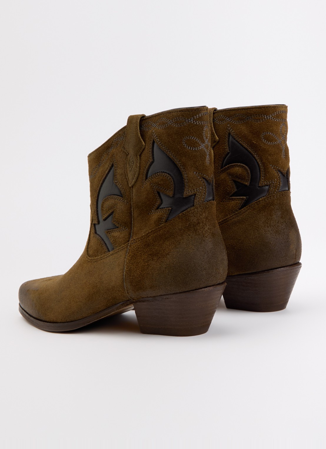 ba&sh Curtis cowboylaars van suède met details van leer - achterkant 4 bruin