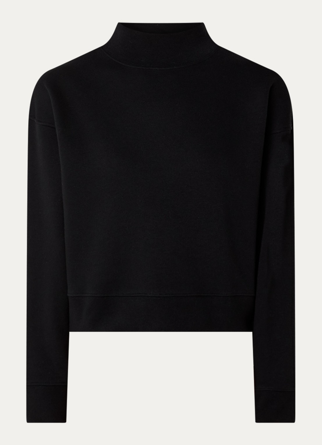 ba&sh Daky sweater met opstaande kraag en ritsdetail - voorkant 3 zwart
