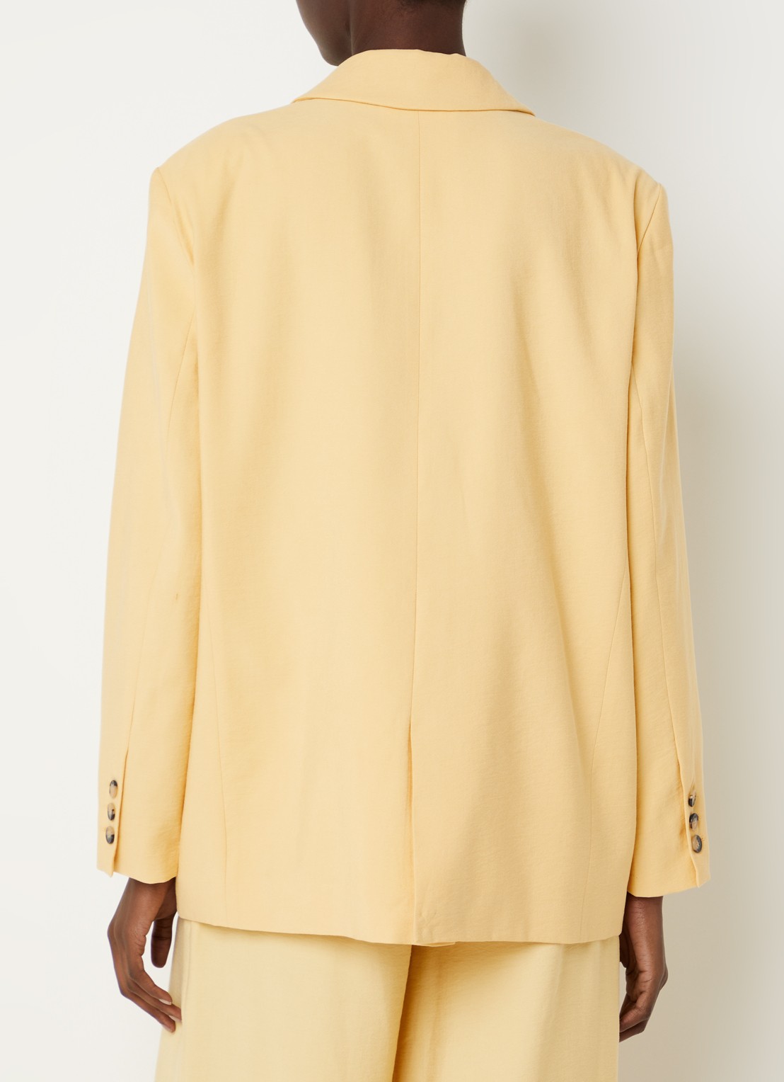 ba&sh Dalena blazer met klepzakken - achterkant geel