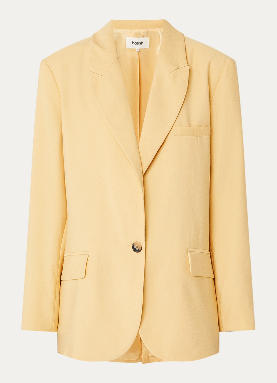 ba&sh Dalena blazer met klepzakken - voorkant 3 geel