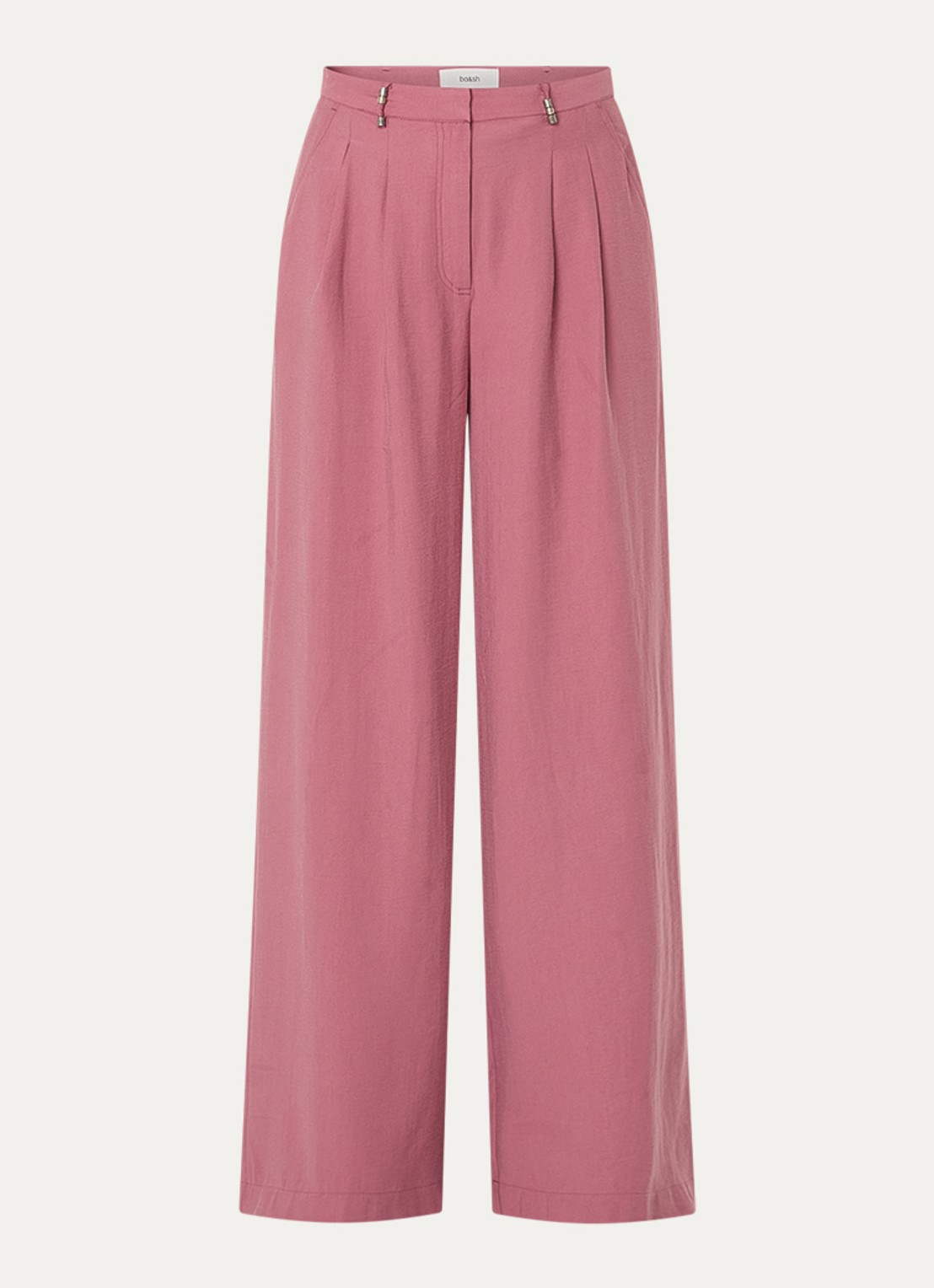 ba&sh Deana high waist wide leg pantalon met steekzakken - voorkant 2 roze