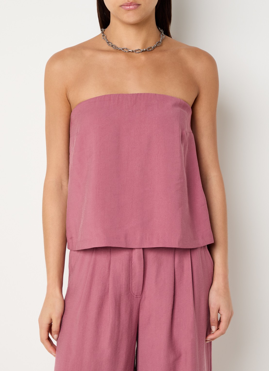 ba&sh Deborah strapless top  - detail 4 roze