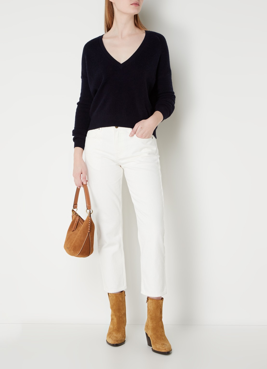 Ba&sh DEVON JEANS - voorkant 2 gebroken wit