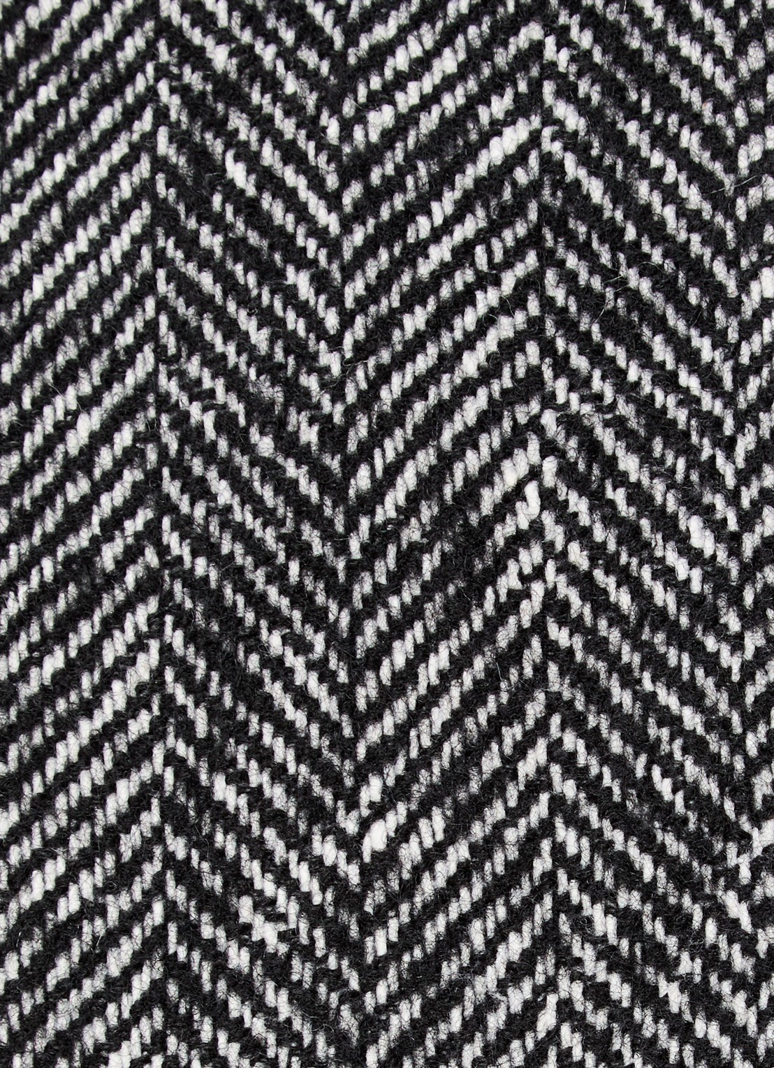 ba&sh Dinara mantel in wolblend met visgraatdessin - detail 5 zwart
