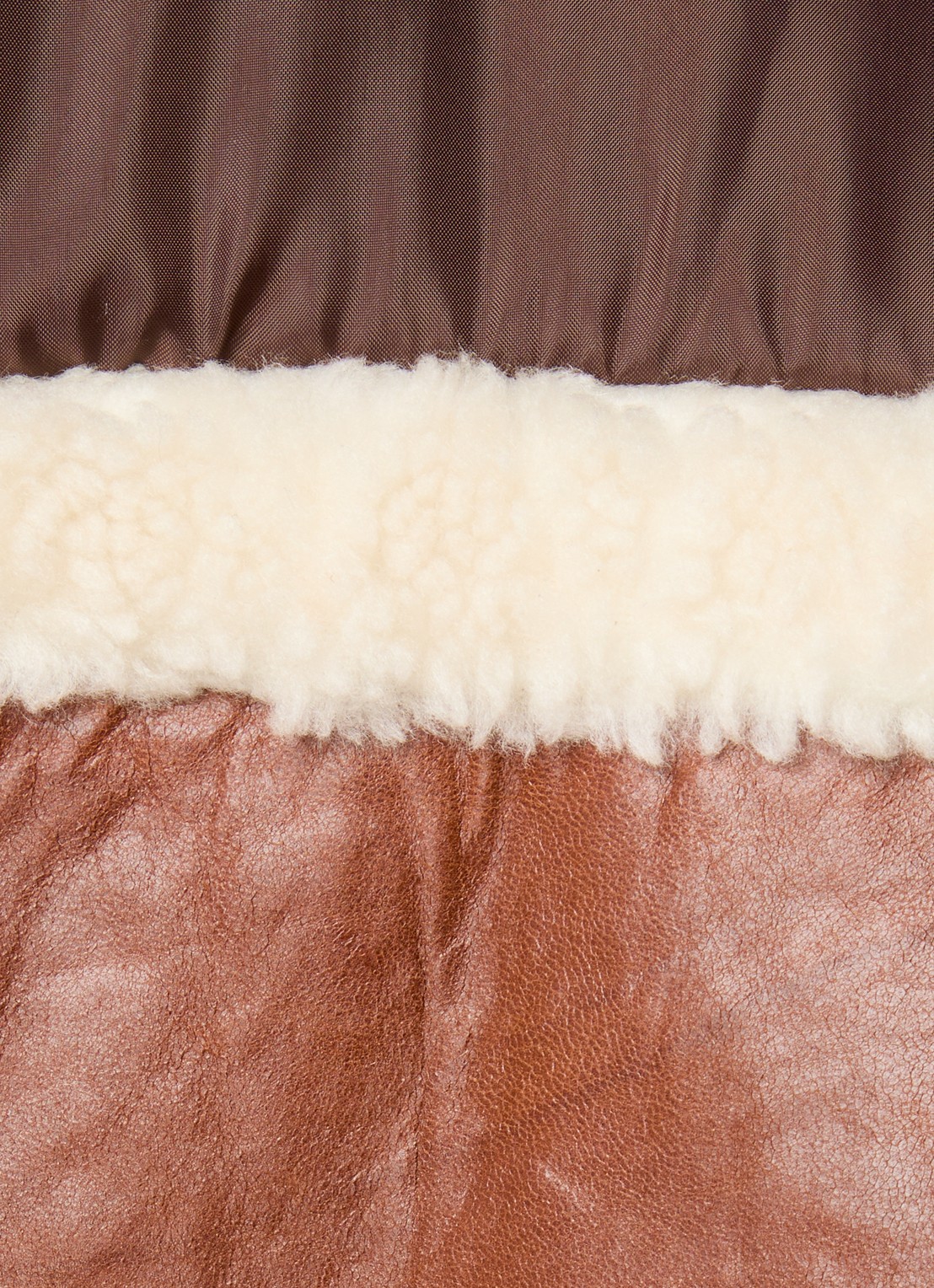 ba&sh Explora jack met details van teddy  - detail 5 hazelnootbruin