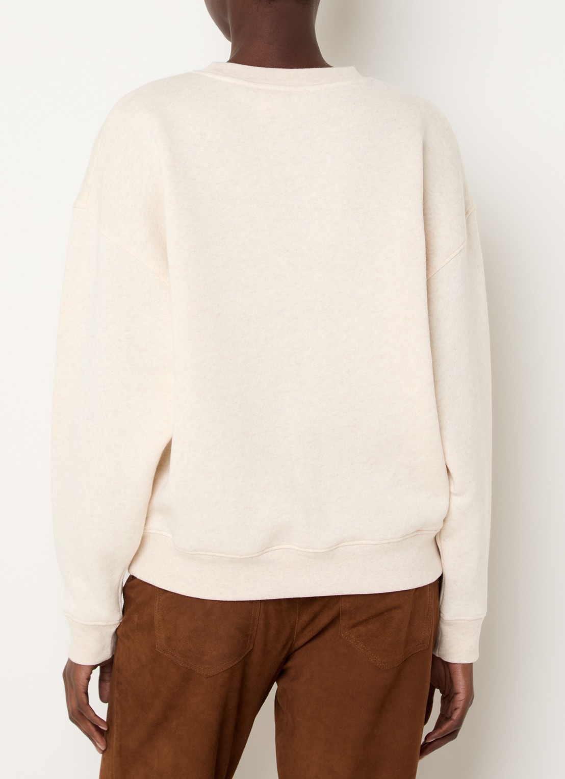 ba&sh Fenja sweater met logoprint en gemêleerd dessin - achterkant creme