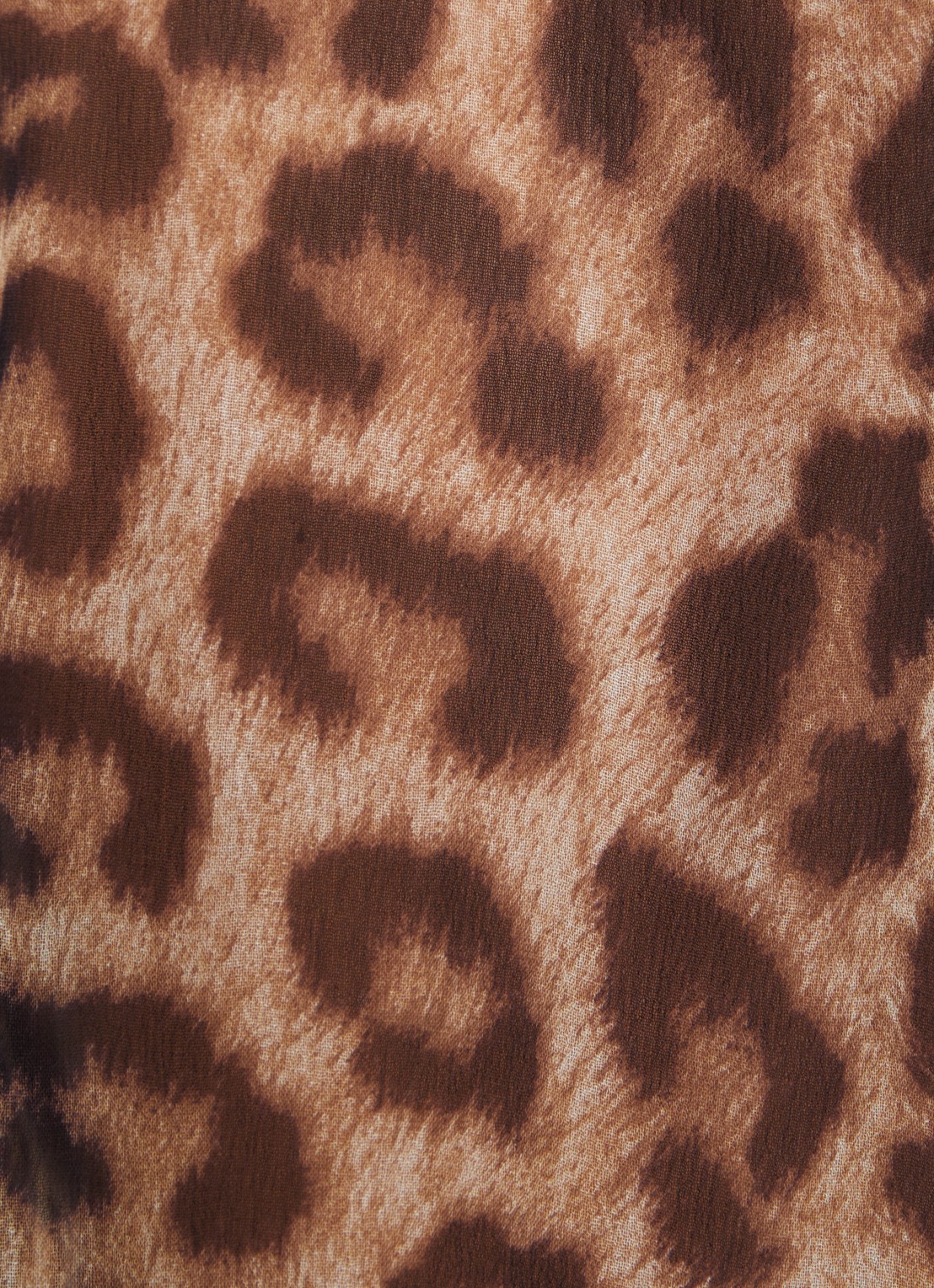 ba&sh Floe top met sjaalkraag en panterprint - detail 2 bruin