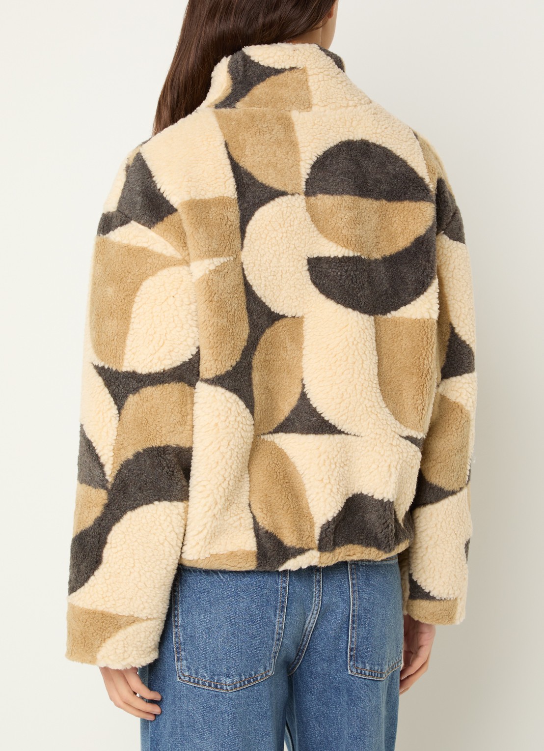 ba&sh Futura jack van teddy met print - achterkant creme