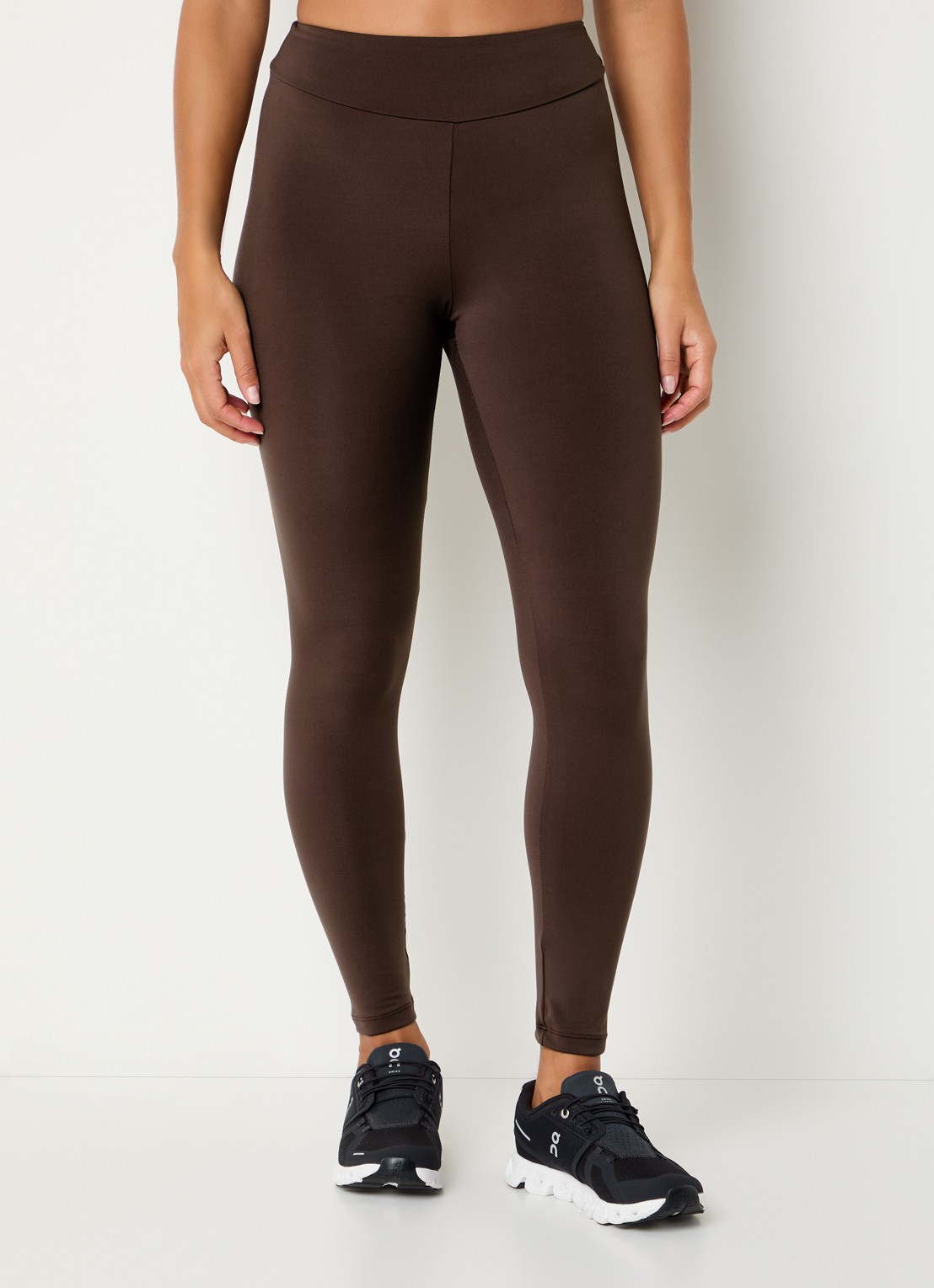 ba&sh Gabou high waist trainingslegging met logo - detail 4 bruin