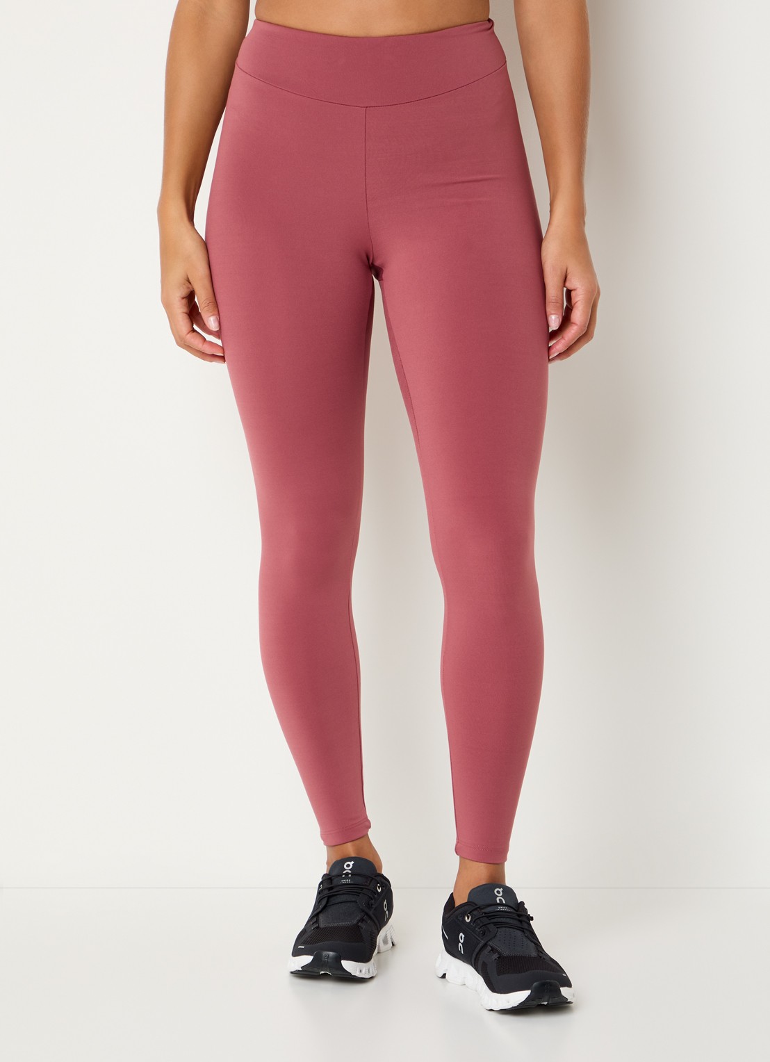 ba&sh Gabou high waist trainingslegging met logo - detail 2 cranberryrood