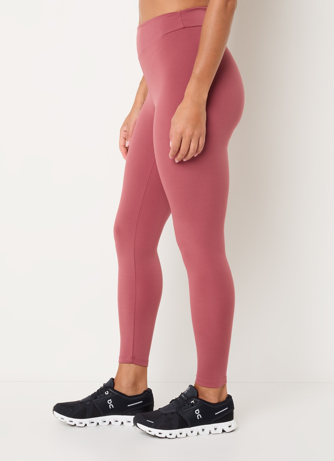 ba&sh Gabou high waist trainingslegging met logo - detail 3 cranberryrood
