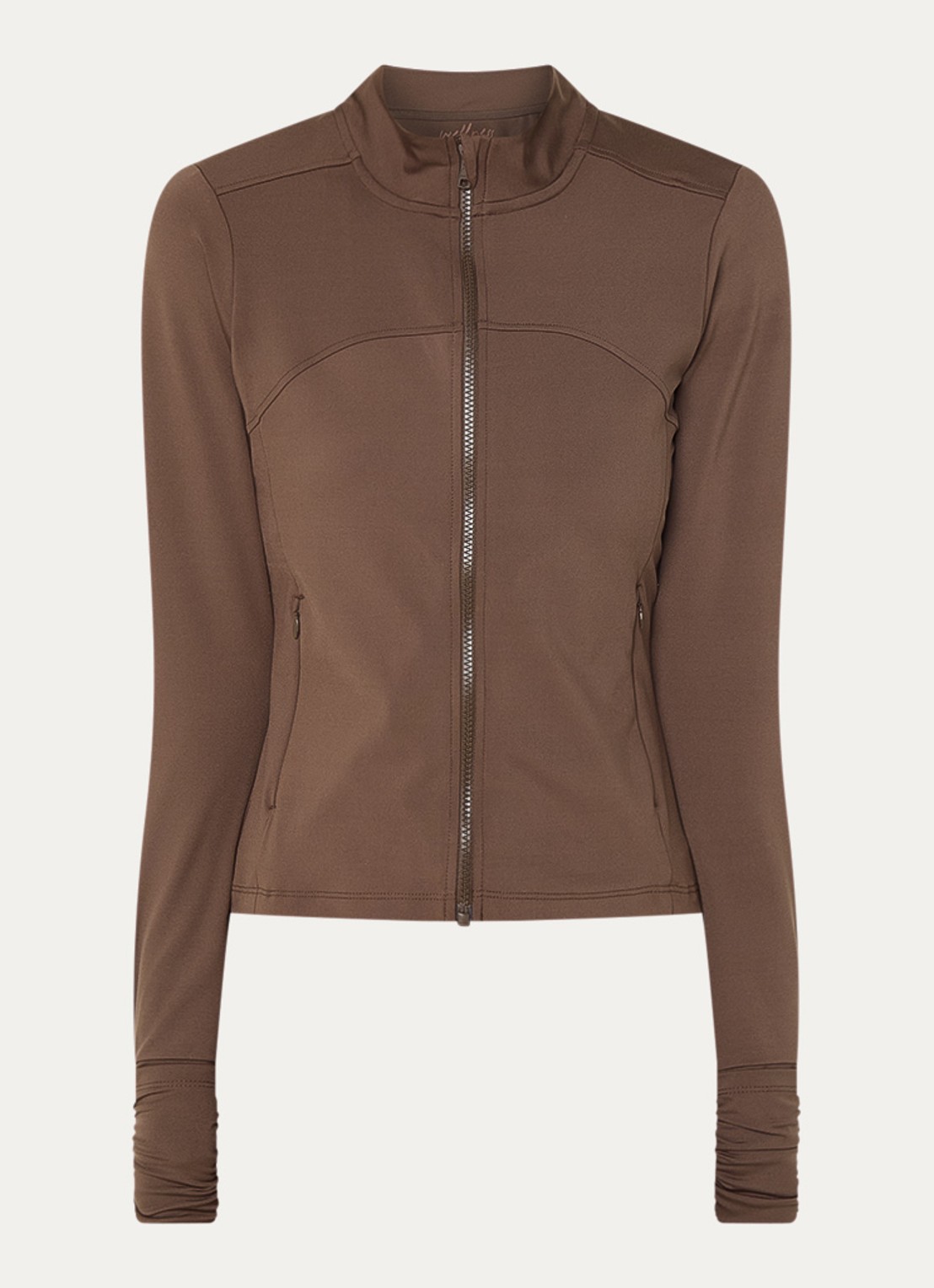 ba&sh Gladys sweatvest met ritszakken - voorkant bruin