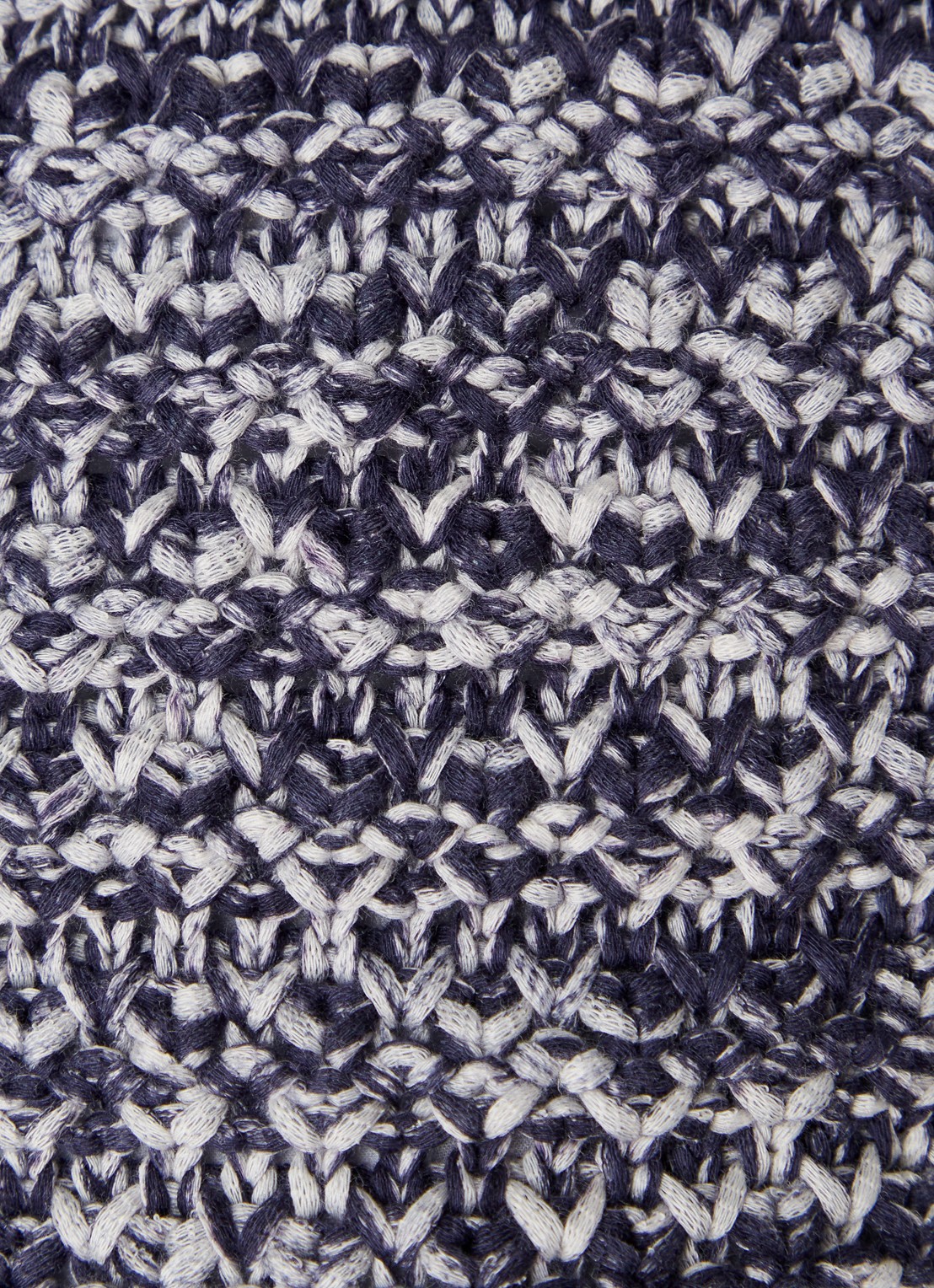 ba&sh Guspa grofgebreid vest met gemêleerd dessin - detail 5 donkerblauw