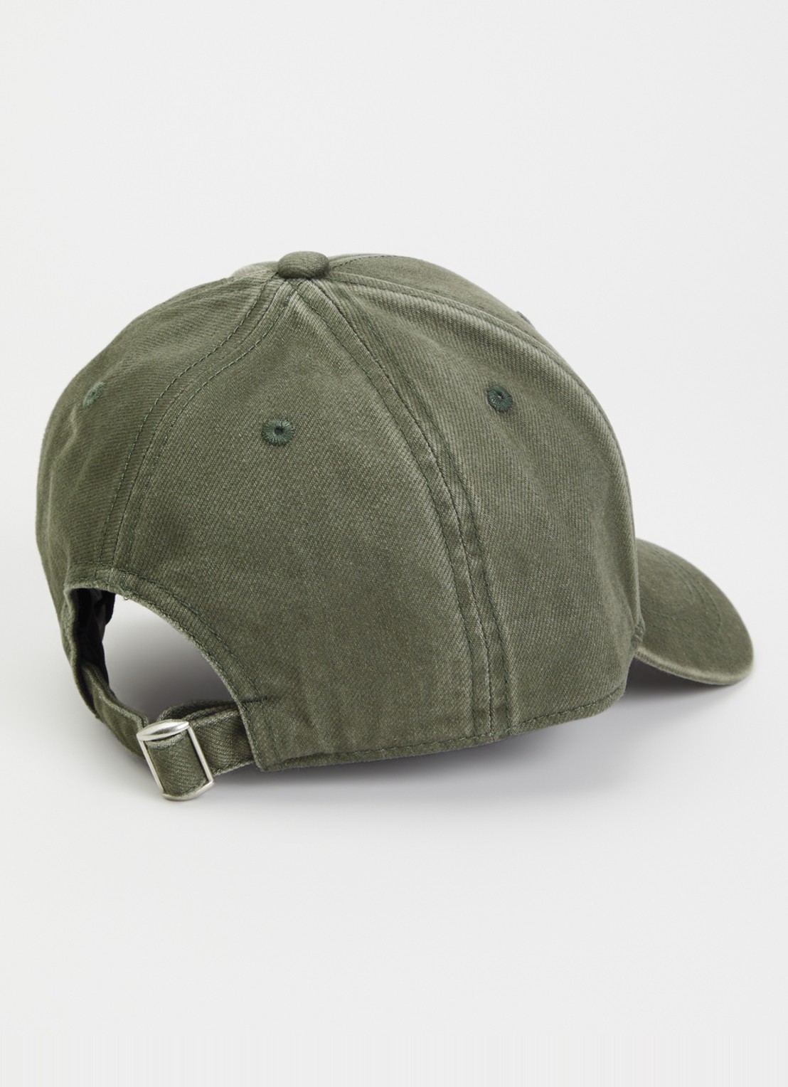 ba&sh Halyce pet van denim met logo - detail olijfgroen