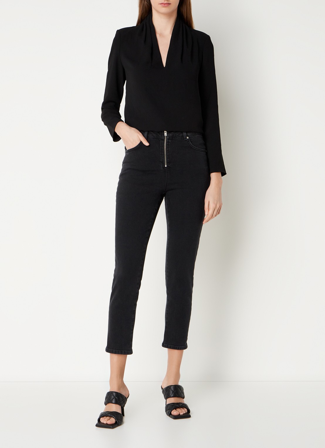 Ba&sh IAGO JEANS - voorkant 4 zwart