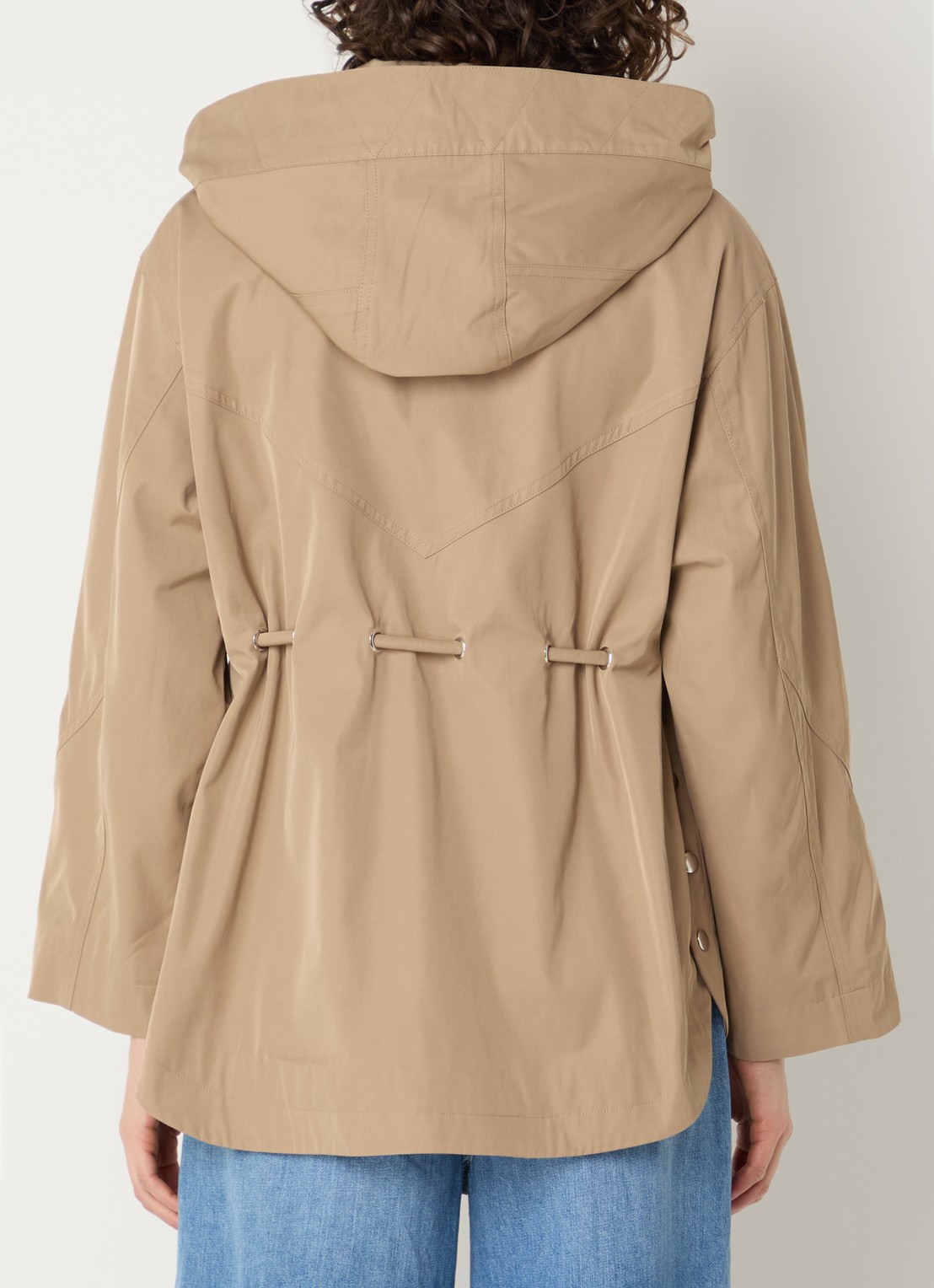 ba&sh Ilio trenchcoat met strikdetail - achterkant 3 camel