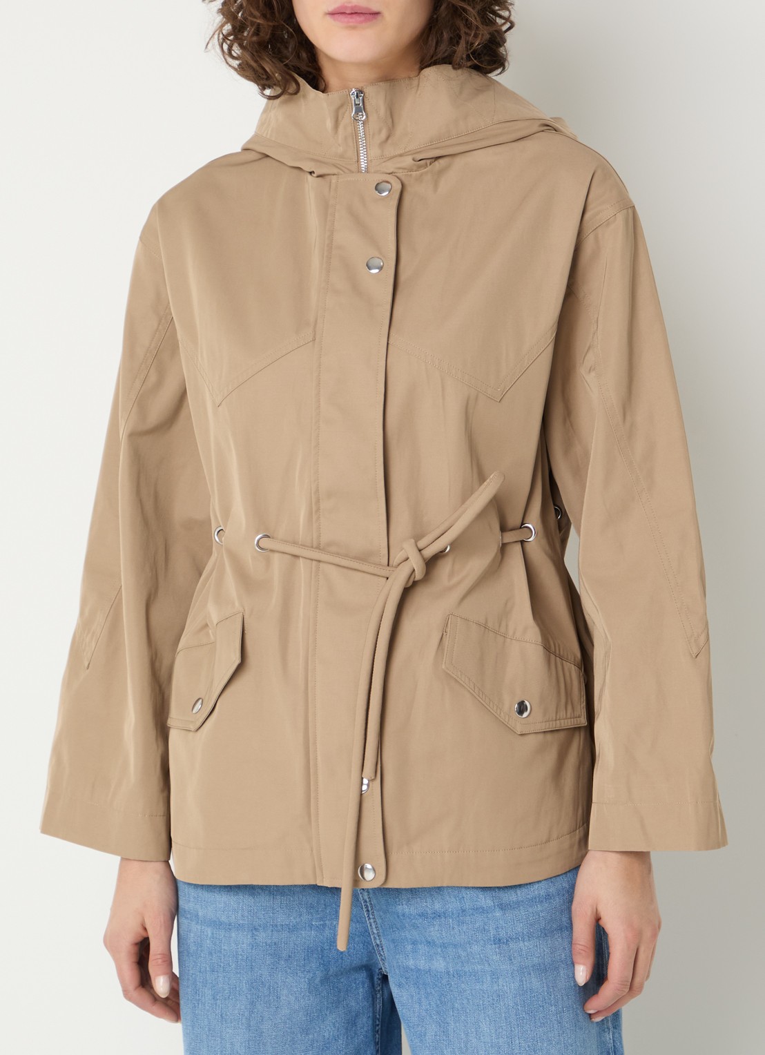 ba&sh Ilio trenchcoat met strikdetail - detail 4 camel